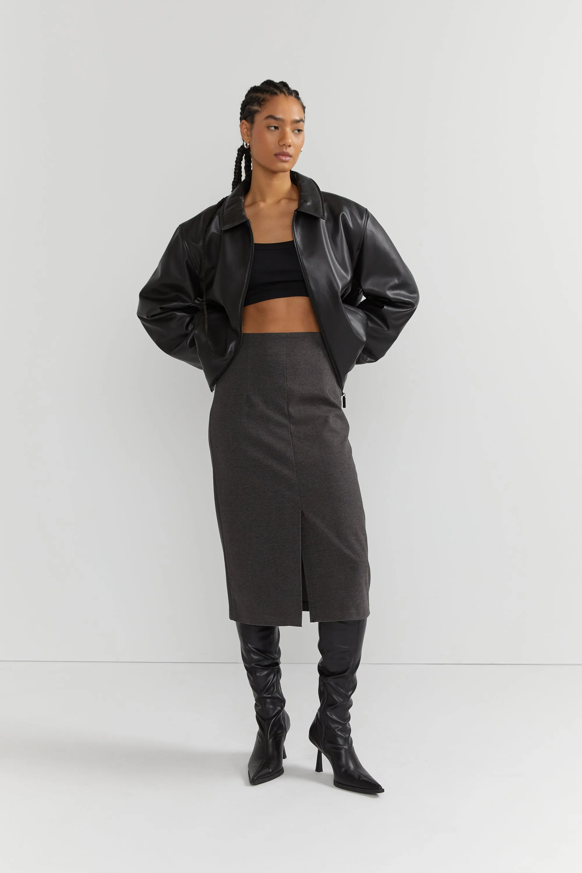 MIDI SKIRT WITH SLIT sold by OAK AND FORT product image thumbnail 2