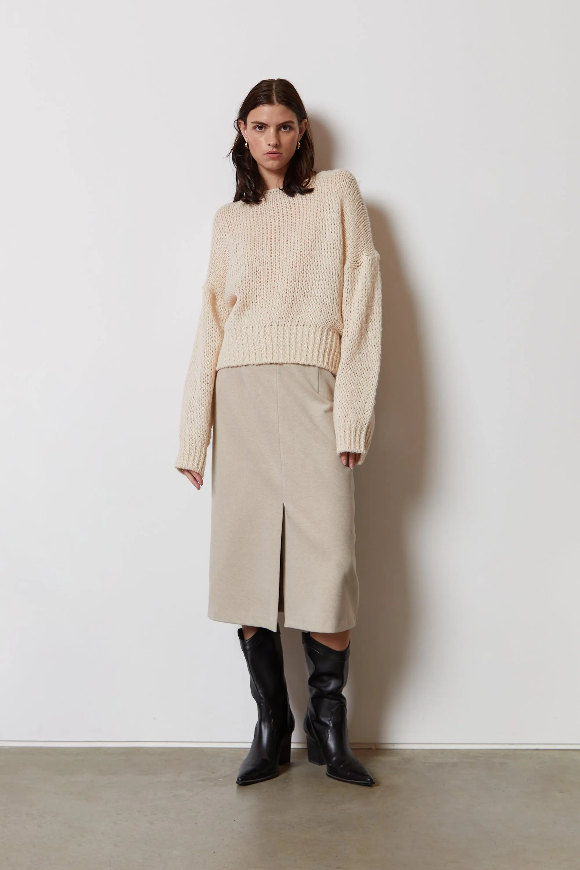 MIDI SKIRT WITH SLIT sold by OAK AND FORT product image thumbnail 5