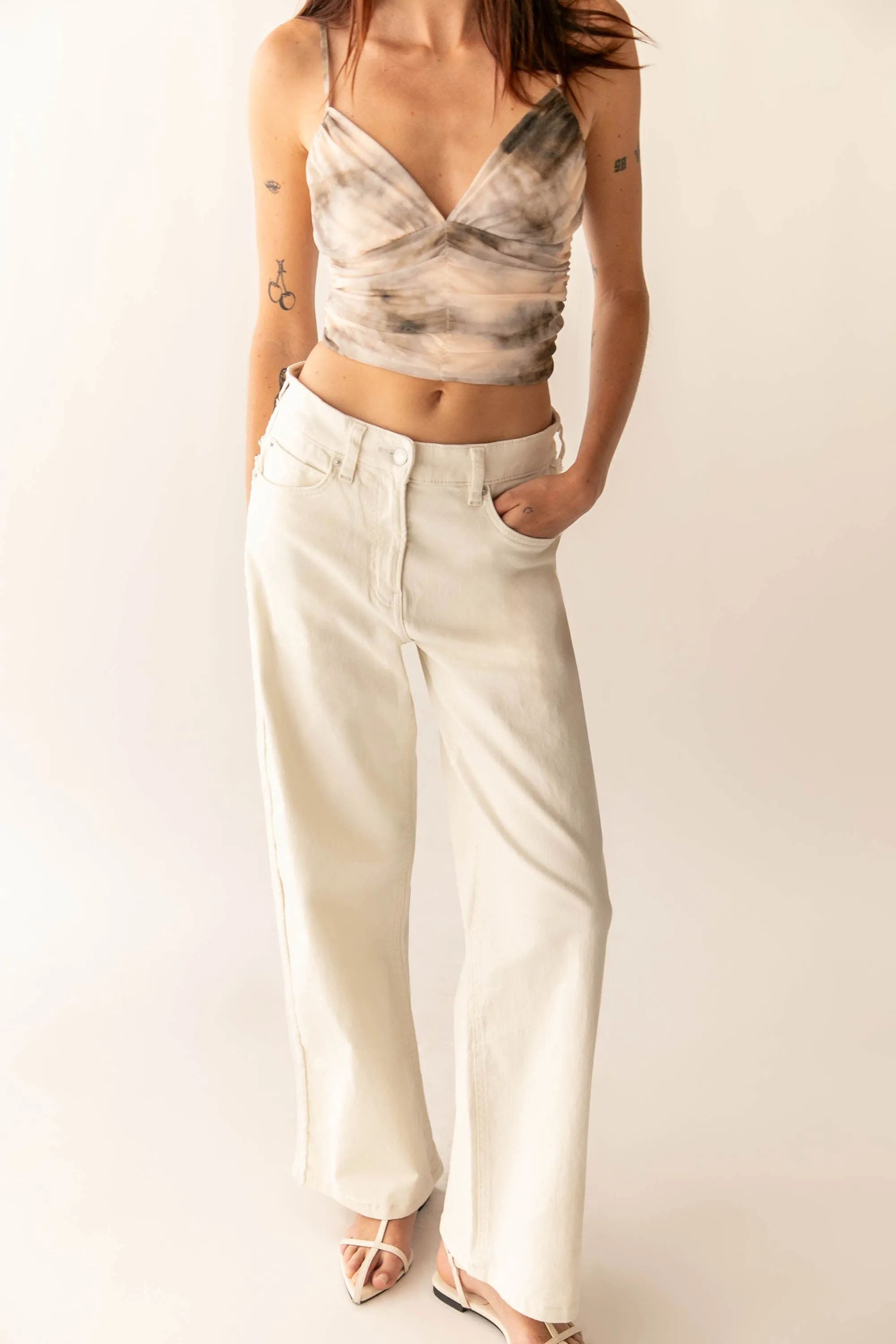 CROPPED MESH TANK sold by OAK AND FORT