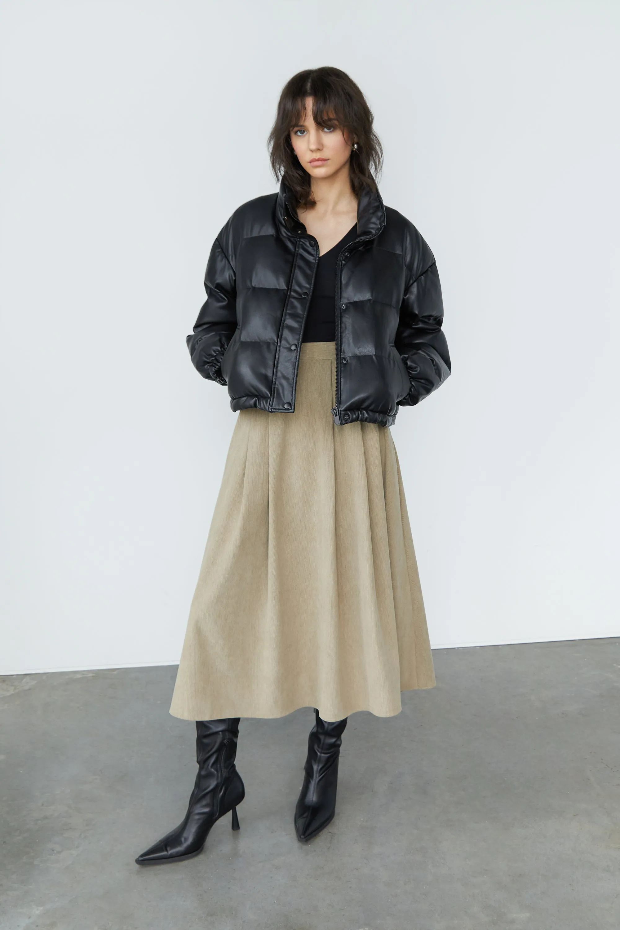 CORDUROY MIDI SKIRT sold by OAK AND FORT product image thumbnail 3