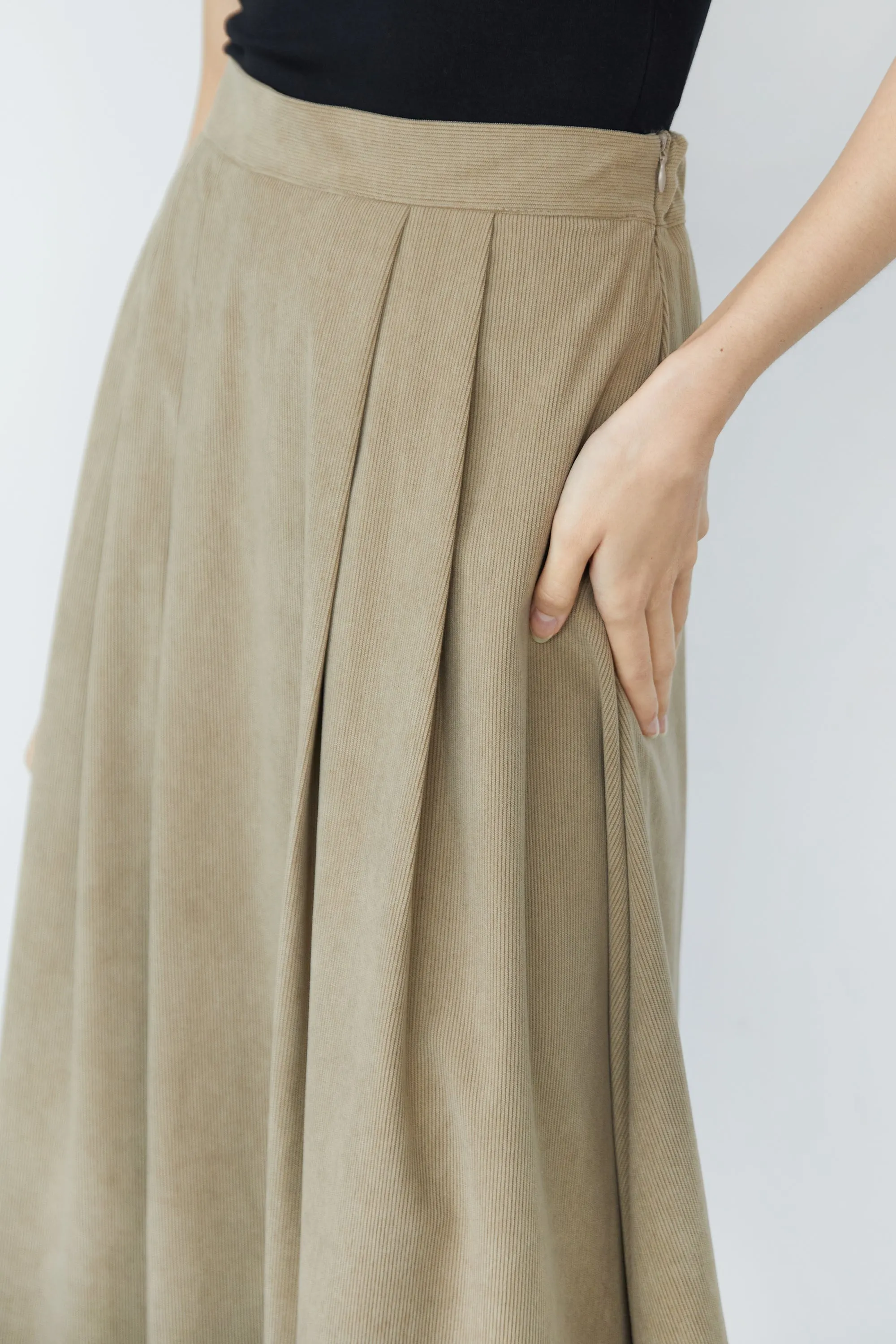 CORDUROY MIDI SKIRT sold by OAK AND FORT product image thumbnail 2