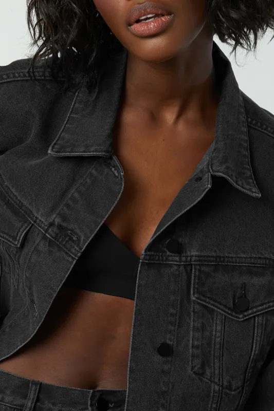 CROPPED DENIM JACKET sold by OAK AND FORT