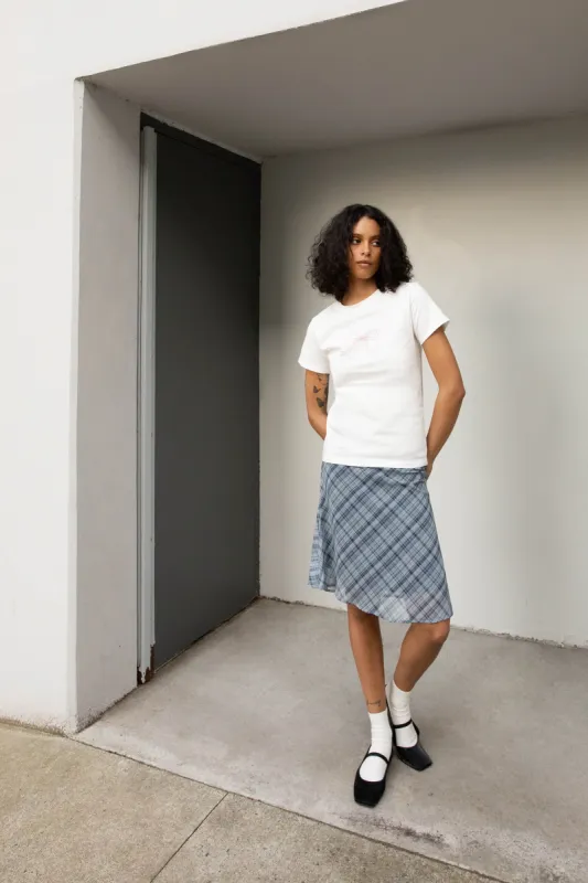 PLAID MIDI SKIRT sold by OAK AND FORT