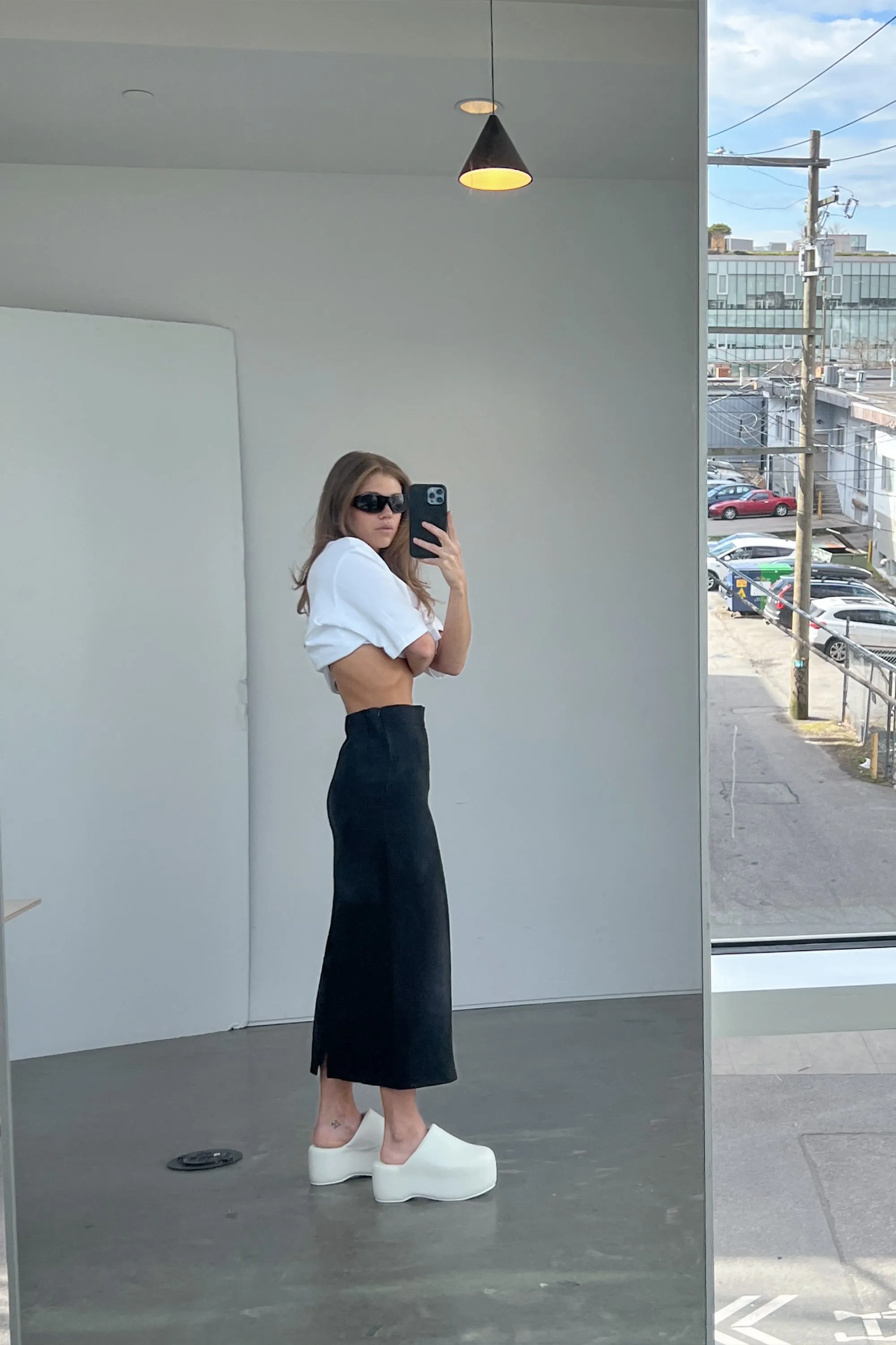 MIDI SKIRT WITH FRONT PLEAT sold by OAK AND FORT product image thumbnail 4