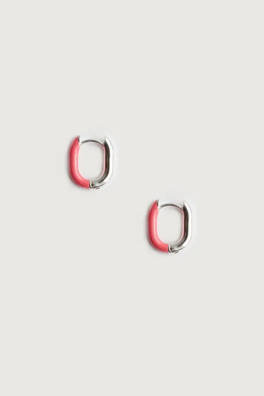 HALF ENAMEL OVAL HOOPS sold by OAK AND FORT