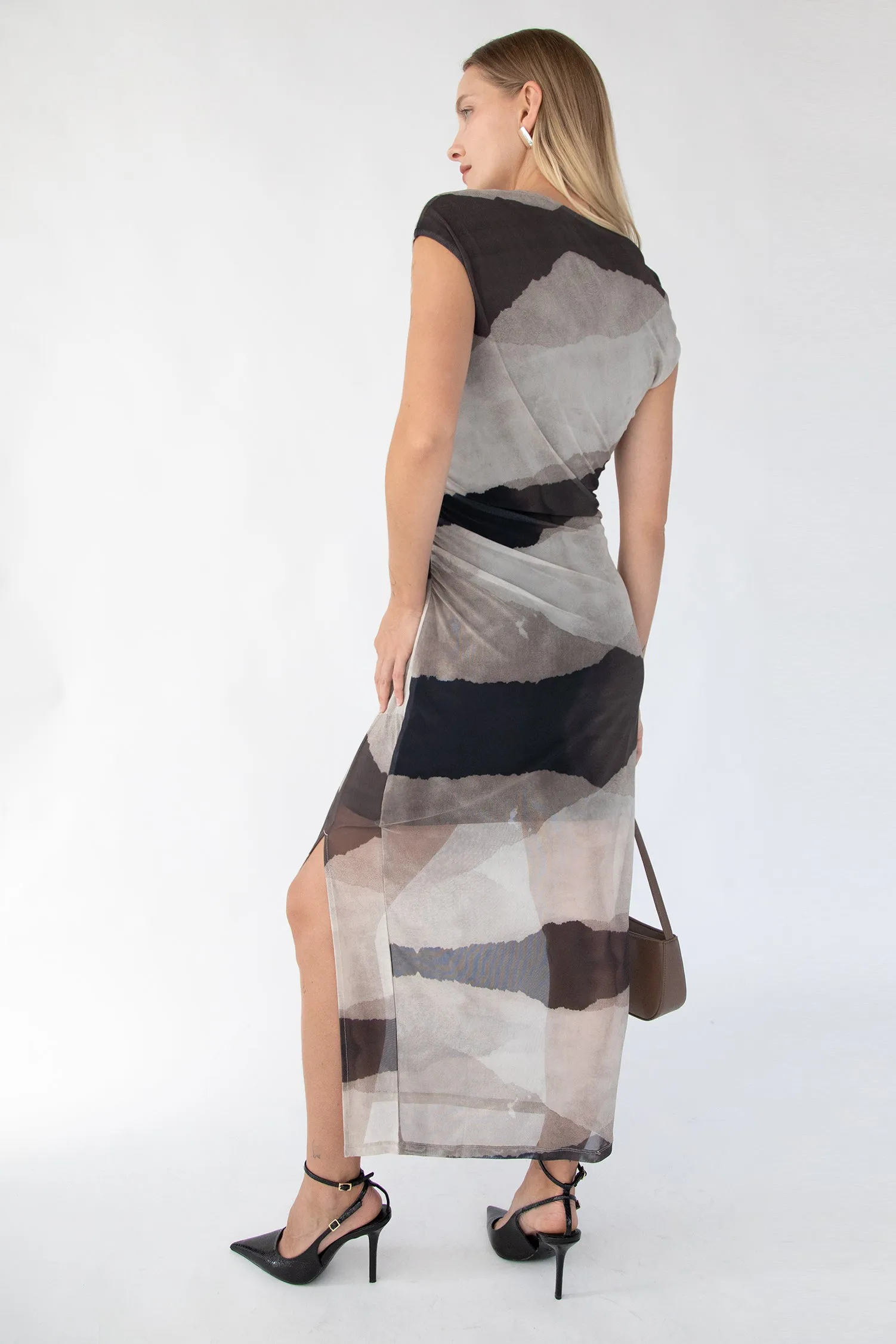 SLEEVELESS MESH MAXI DRESS sold by OAK AND FORT product image thumbnail 3