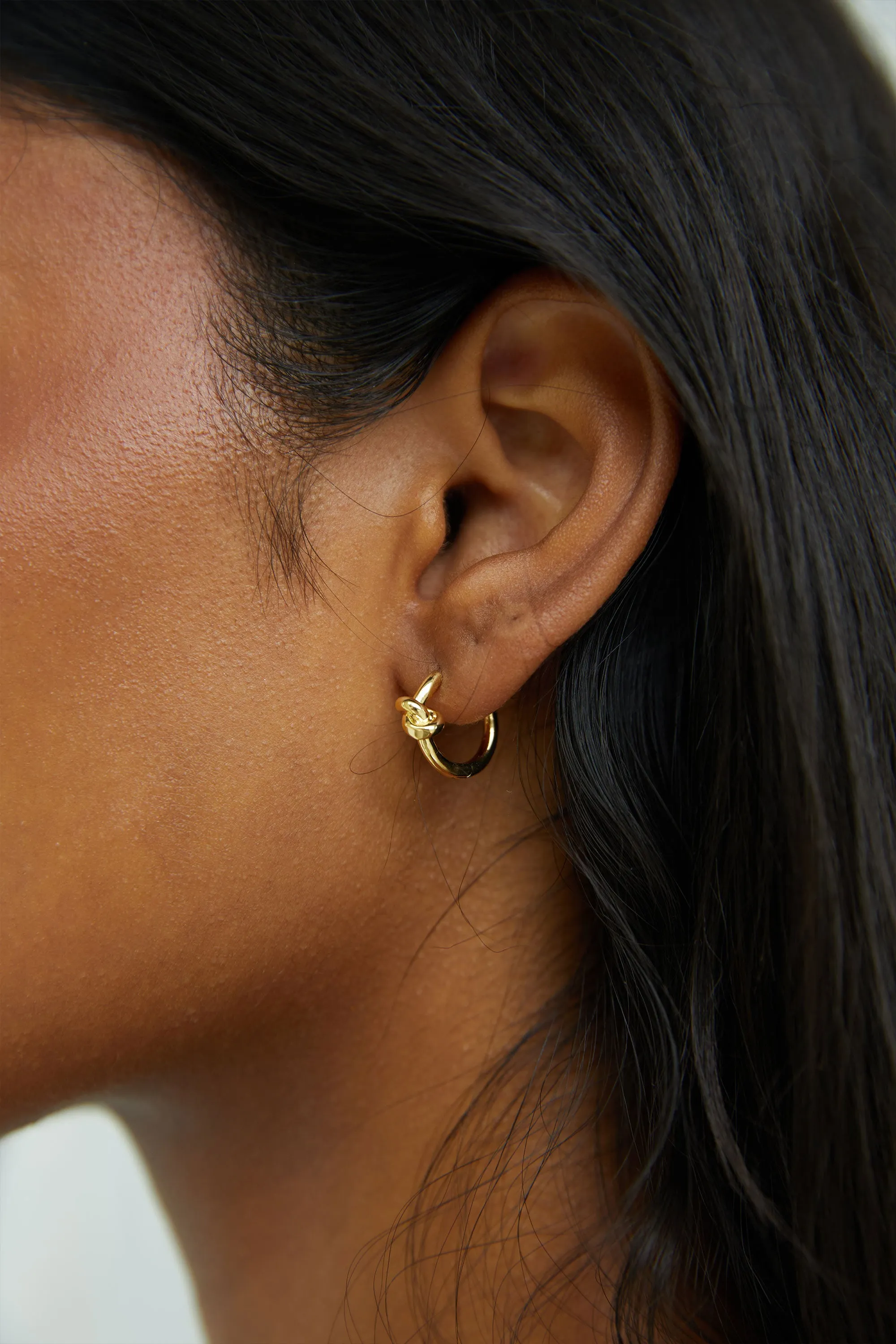 KNOT HOOP EARRING sold by OAK AND FORT product image thumbnail 2