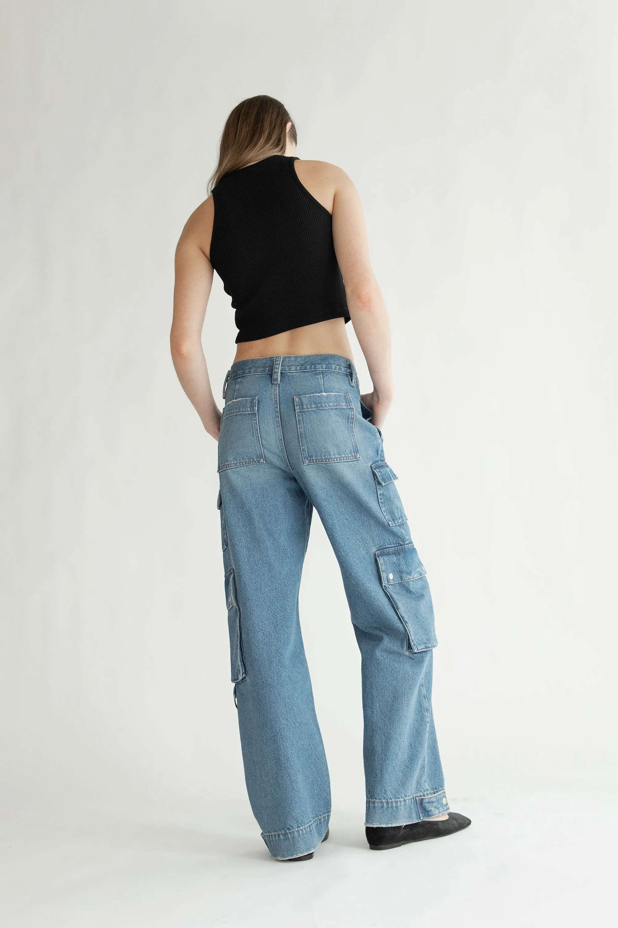 OAK 02 RELAXED MID-RISE CARGO JEAN sold by OAK AND FORT product image thumbnail 4