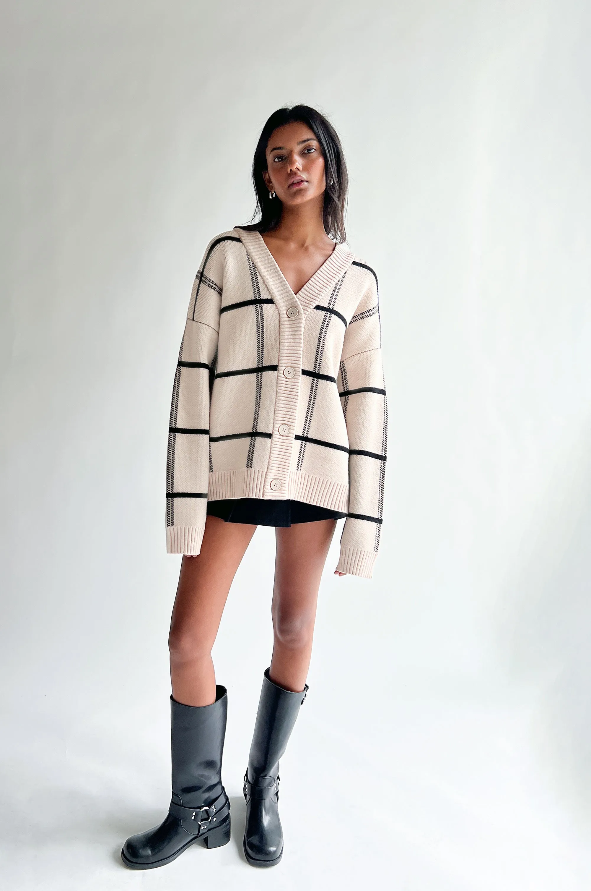 OVERSIZED PLAID CARDIGAN sold by OAK AND FORT product image thumbnail 4