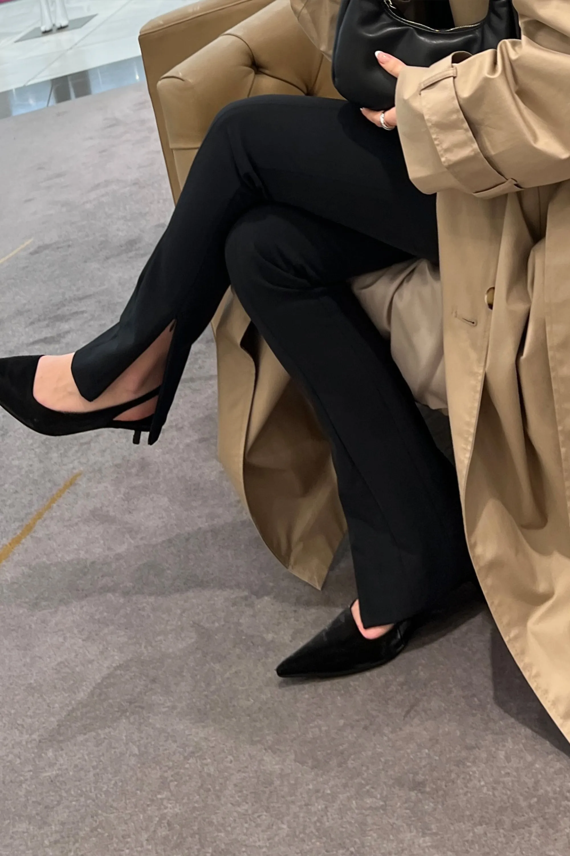 SLIM FIT PANT WITH SLIT sold by OAK AND FORT product image thumbnail 3