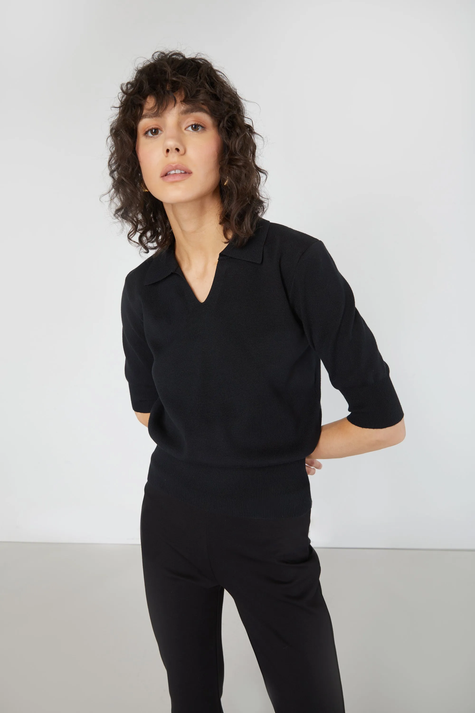 COLLARED KNIT TOP sold by OAK AND FORT