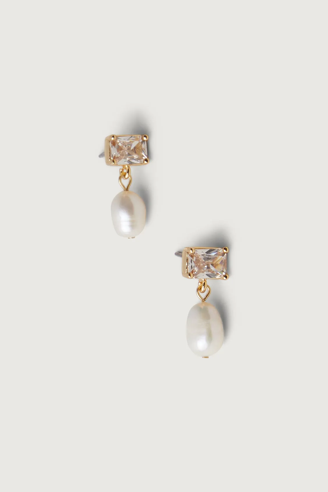 ZIRCONIA PEARL DROP EARRING sold by OAK AND FORT product image thumbnail 4