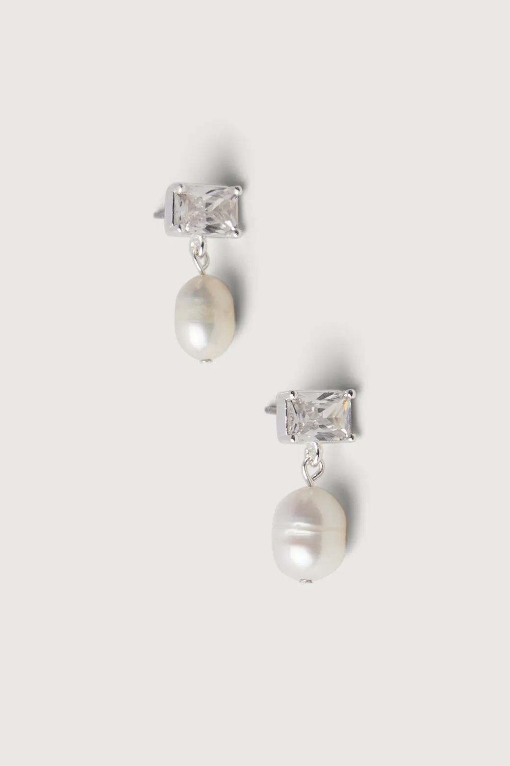 ZIRCONIA PEARL DROP EARRING sold by OAK AND FORT product image thumbnail 2