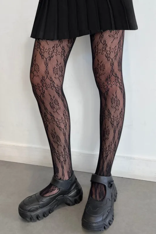 FLOWER PATTERN SHEER TIGHTS sold by OAK AND FORT