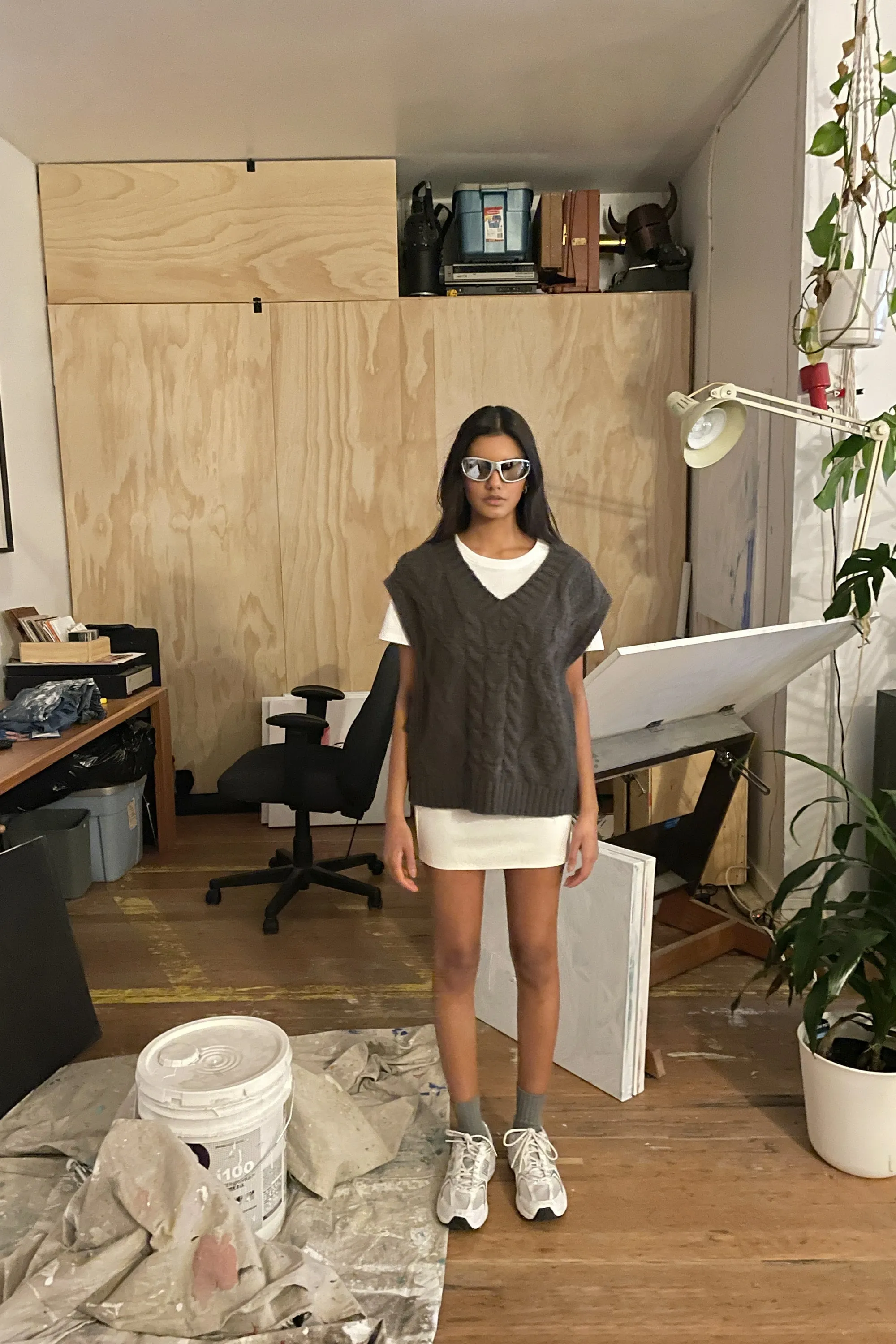 CABLE KNIT VEST sold by OAK AND FORT product image thumbnail 2