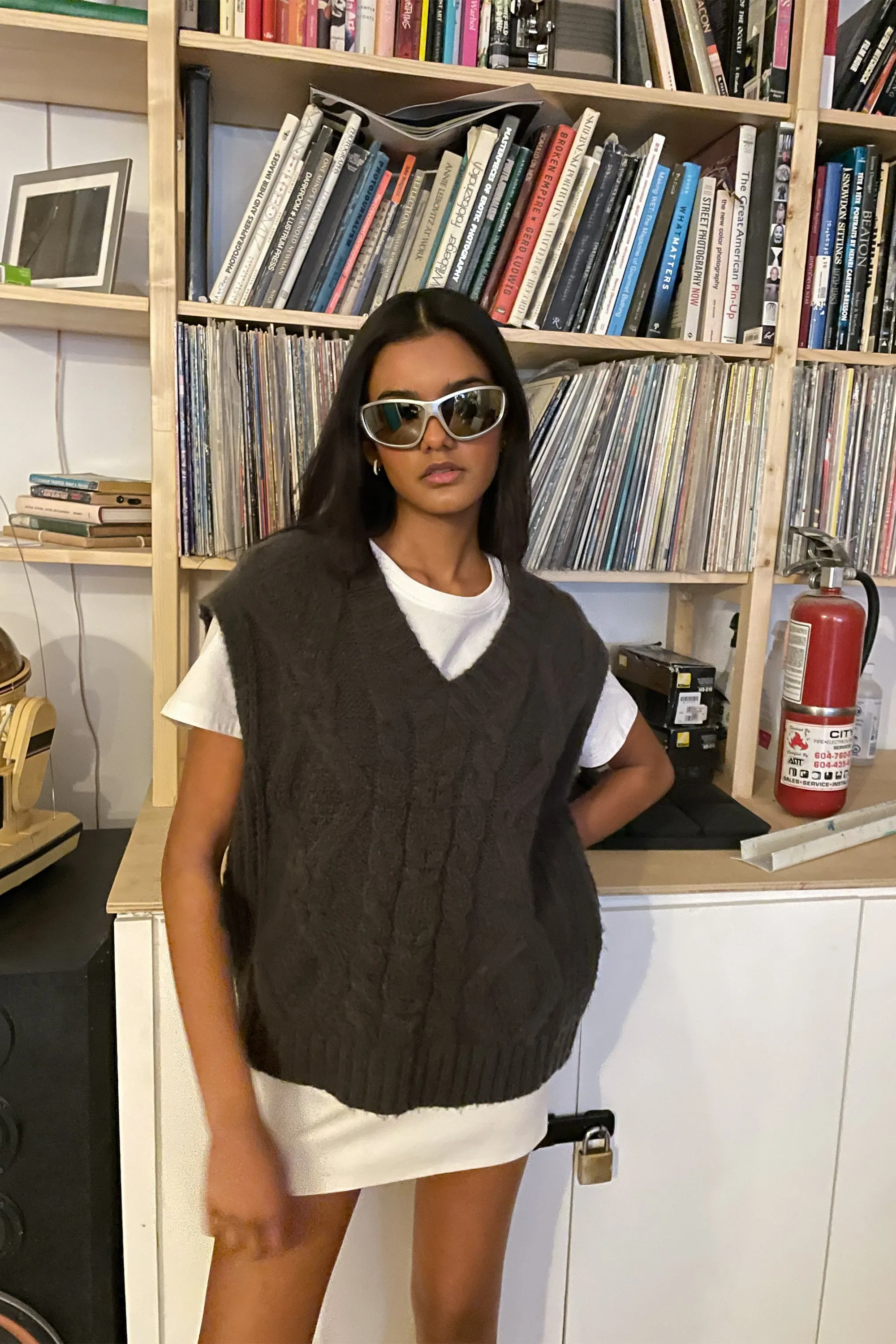 CABLE KNIT VEST sold by OAK AND FORT