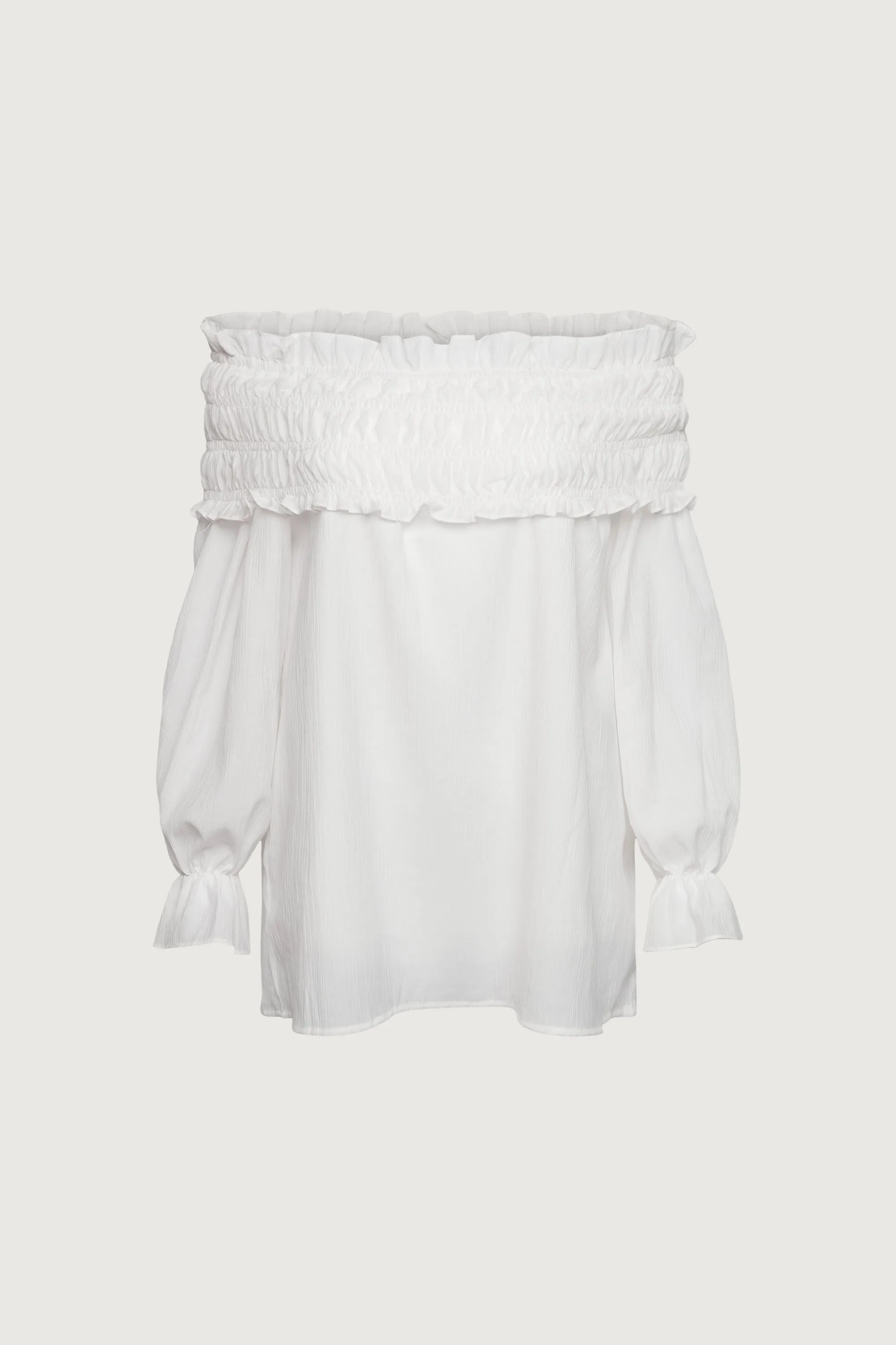 OFF SHOULDER RUCHED BLOUSE sold by OAK AND FORT product image thumbnail 5