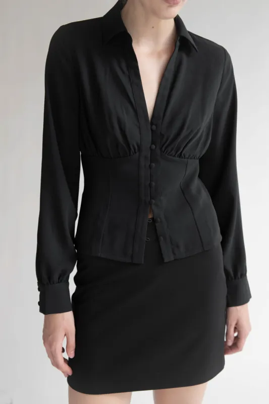 COLLARED BUSTIER BLOUSE sold by OAK AND FORT