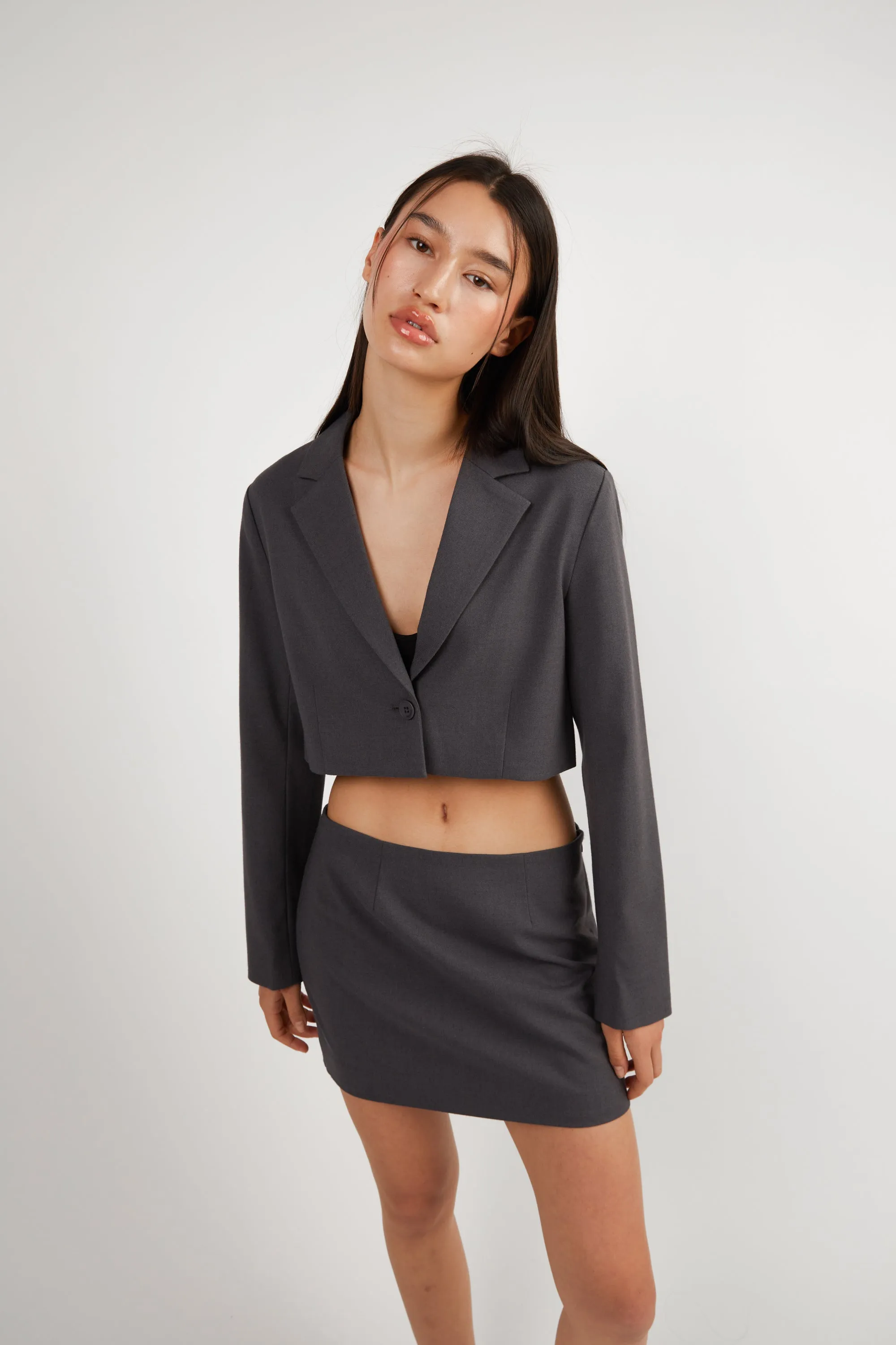 CROPPED SUITING BLOUSE sold by OAK AND FORT product image thumbnail 3