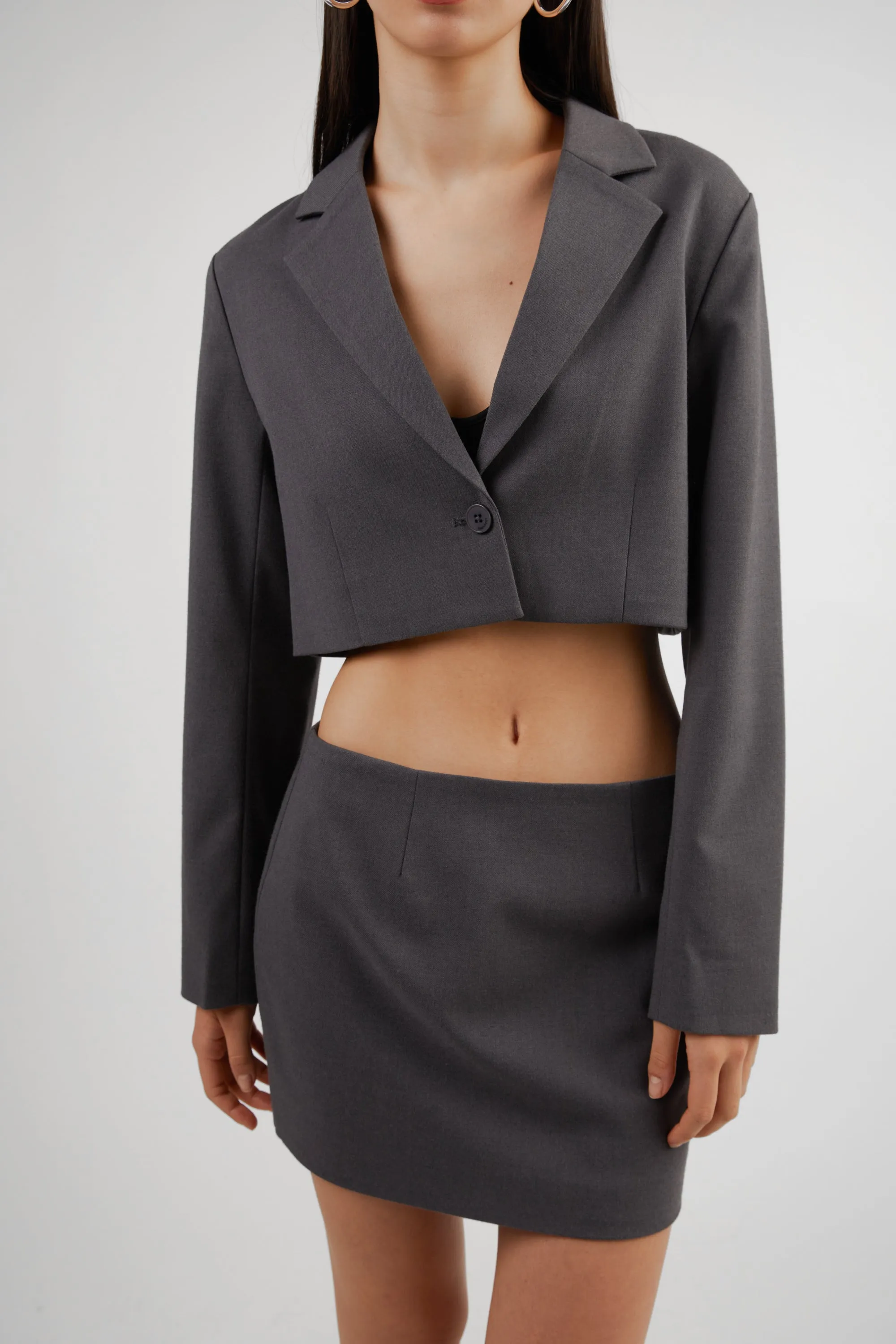 CROPPED SUITING BLOUSE sold by OAK AND FORT