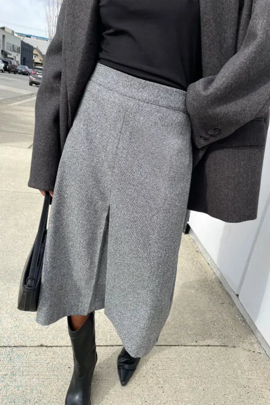 WOOL BLEND MIDI SKIRT sold by OAK AND FORT