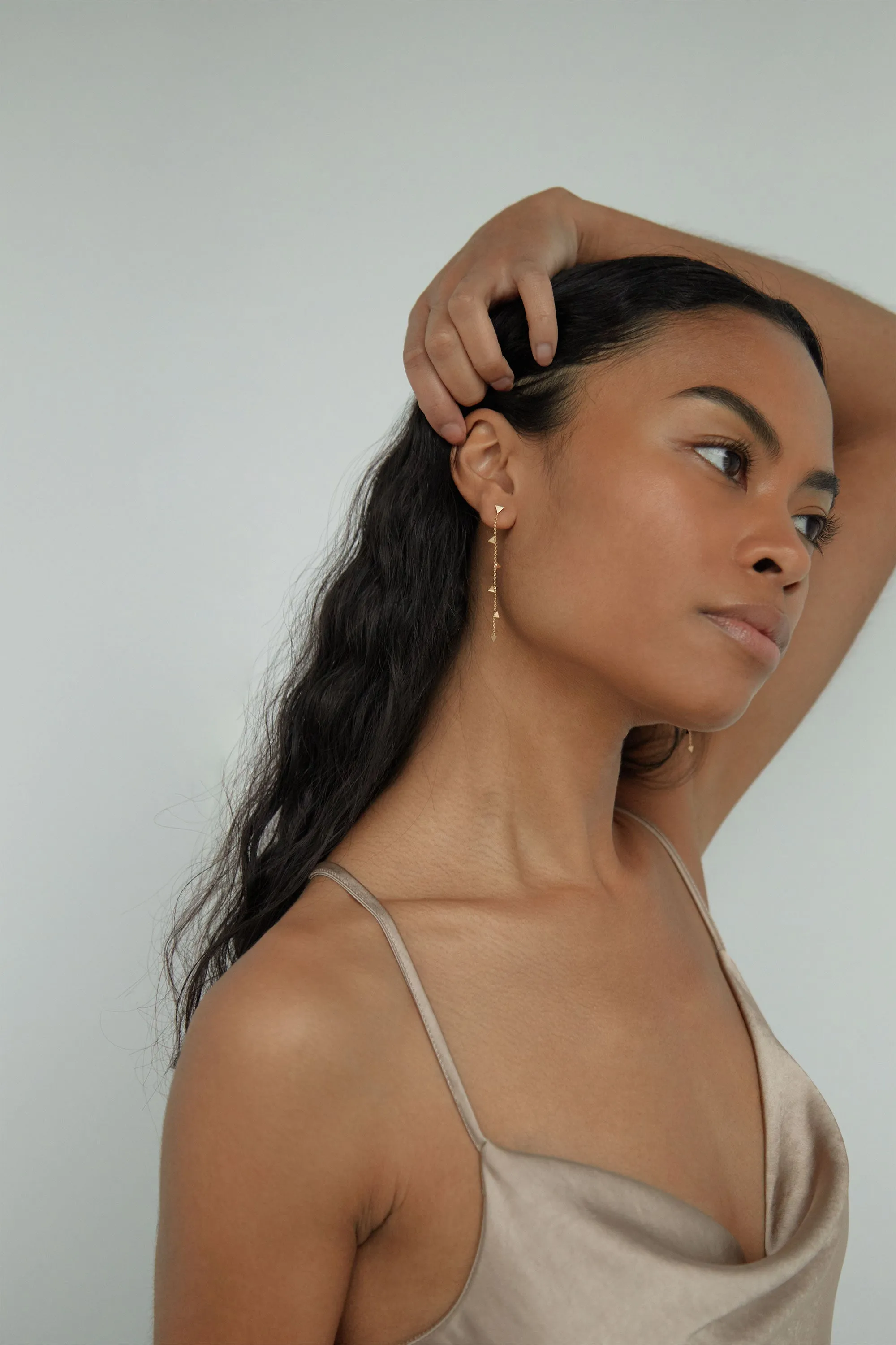 TRIANGLE CHAIN EARRING sold by OAK AND FORT product image thumbnail 2