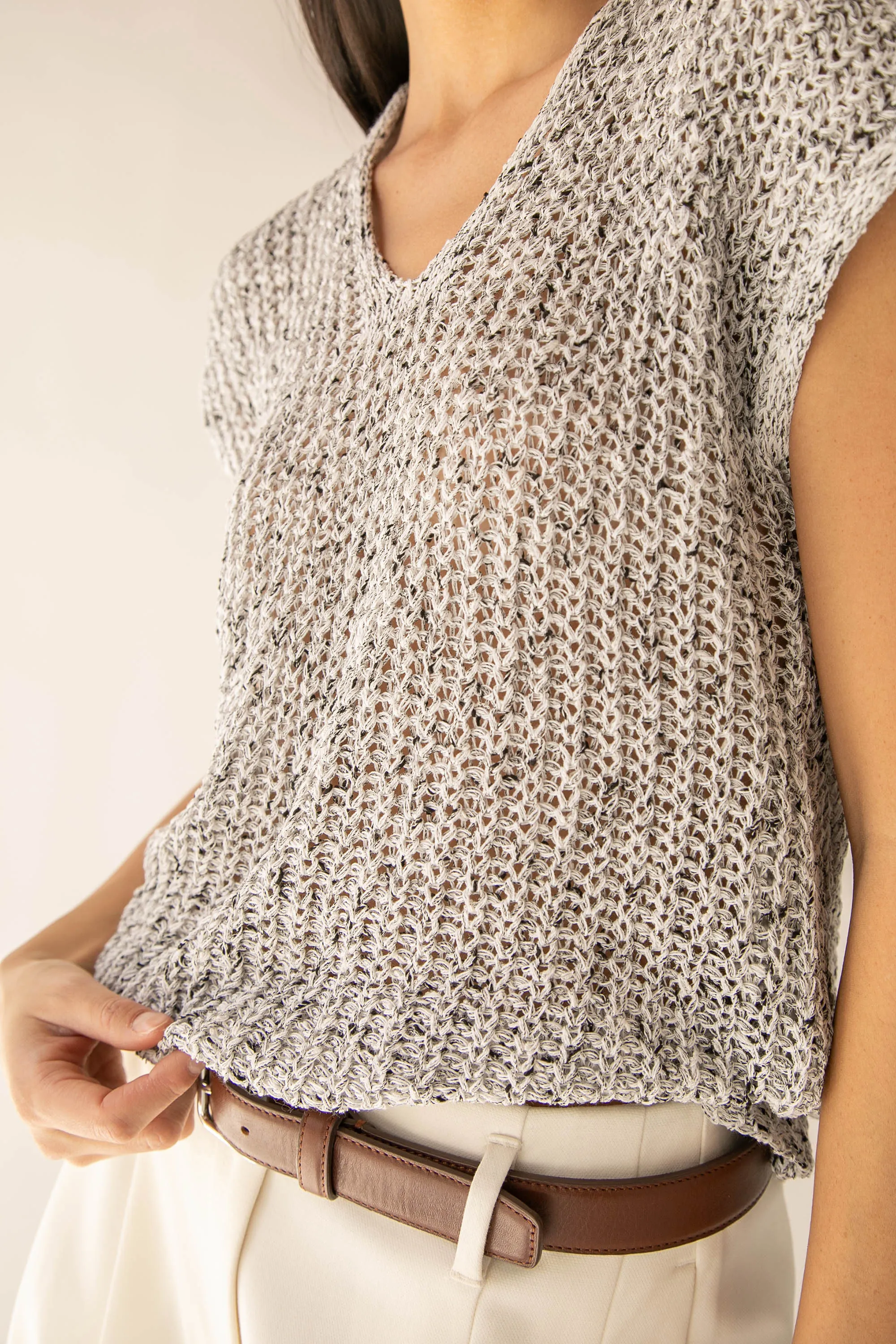 CROCHET SWEATER VEST sold by OAK AND FORT product image thumbnail 3
