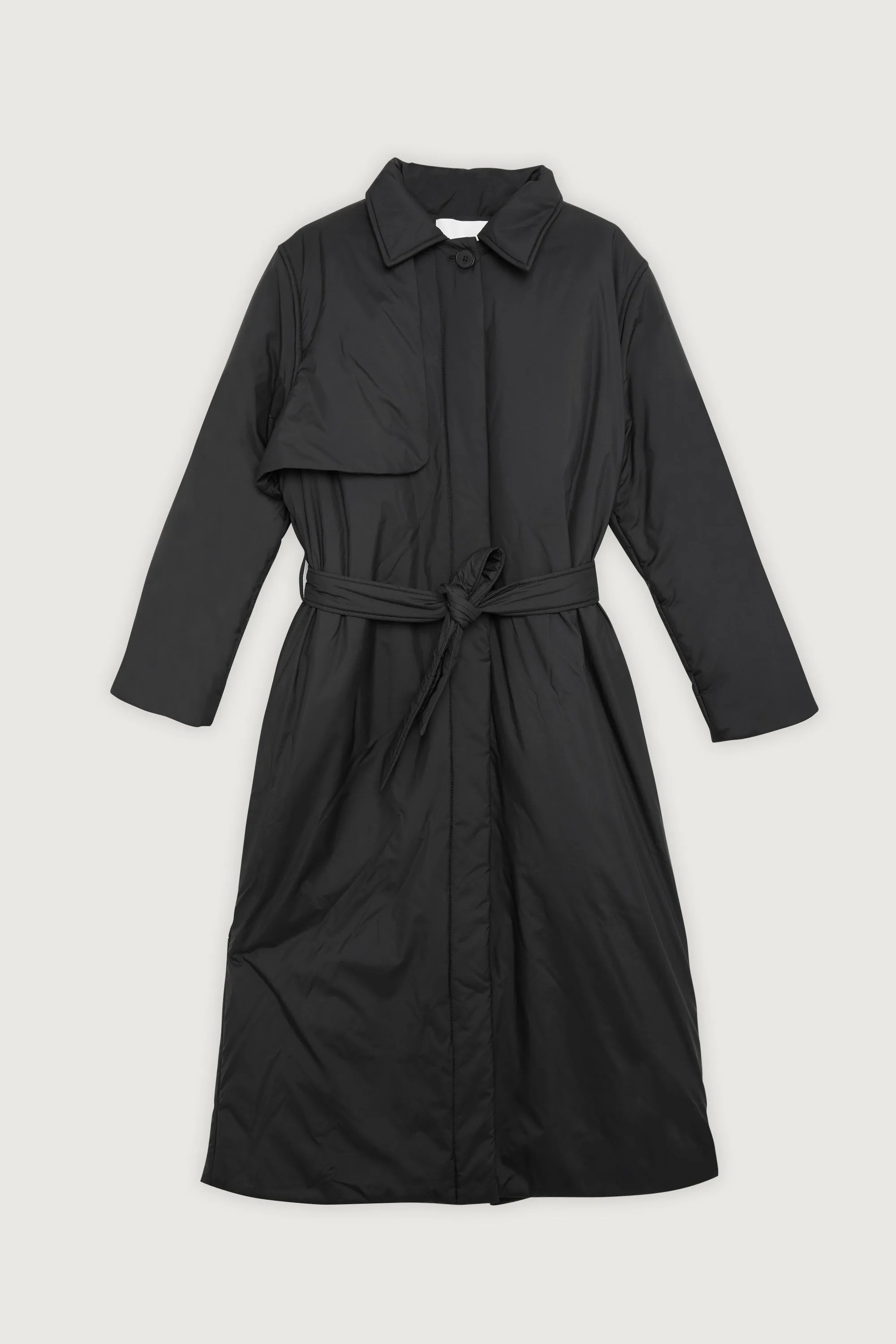 LONG BELTED PUFFER COAT sold by OAK AND FORT product image thumbnail 5