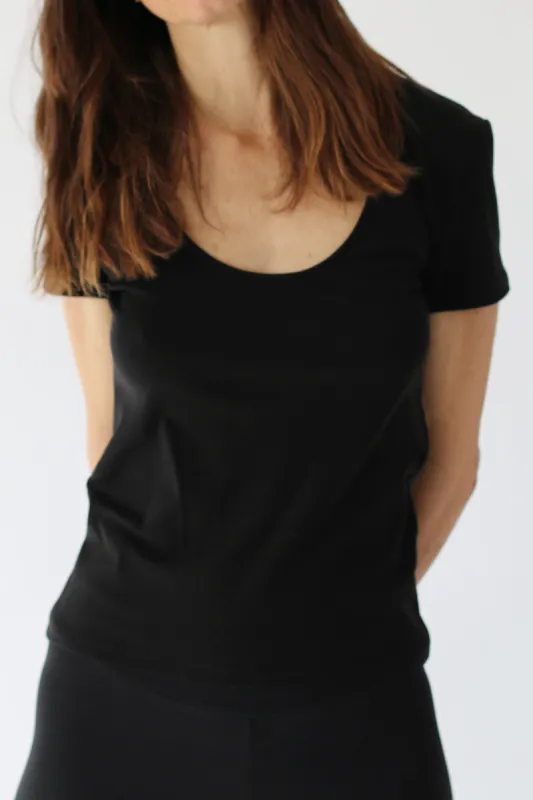 FITTED SCOOP NECK TEE sold by OAK AND FORT