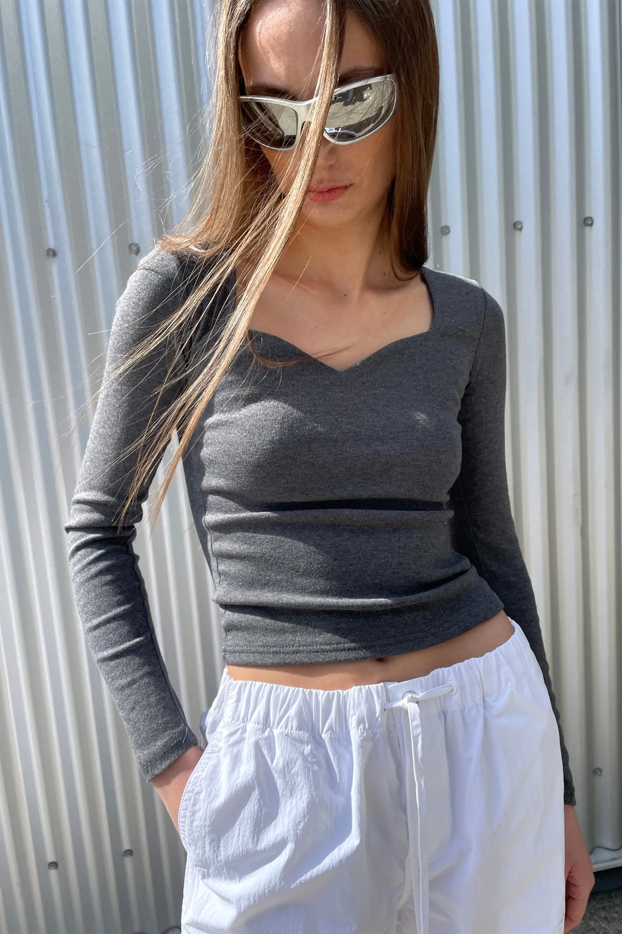 SWEETHEART LONG SLEEVE TOP sold by OAK AND FORT product image thumbnail 2