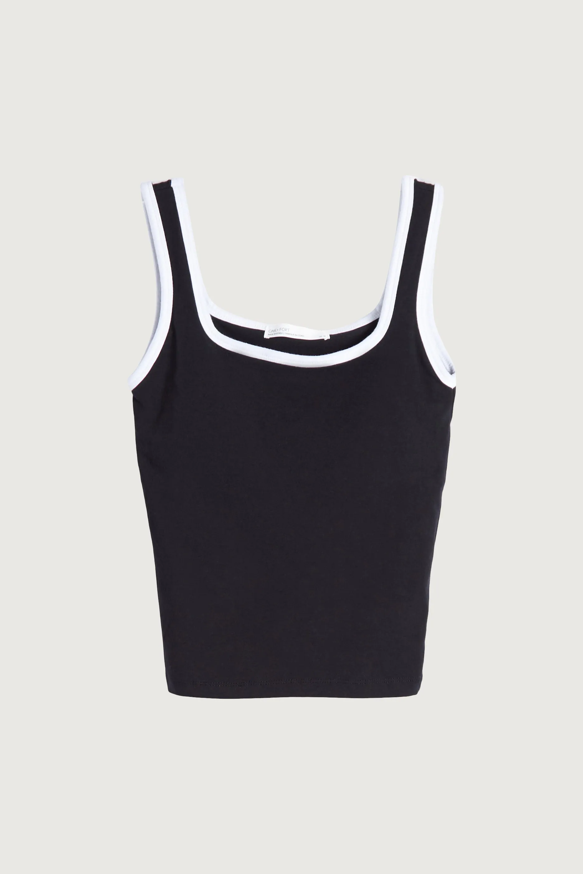CONTRAST TRIM CROPPED TANK sold by OAK AND FORT product image thumbnail 4