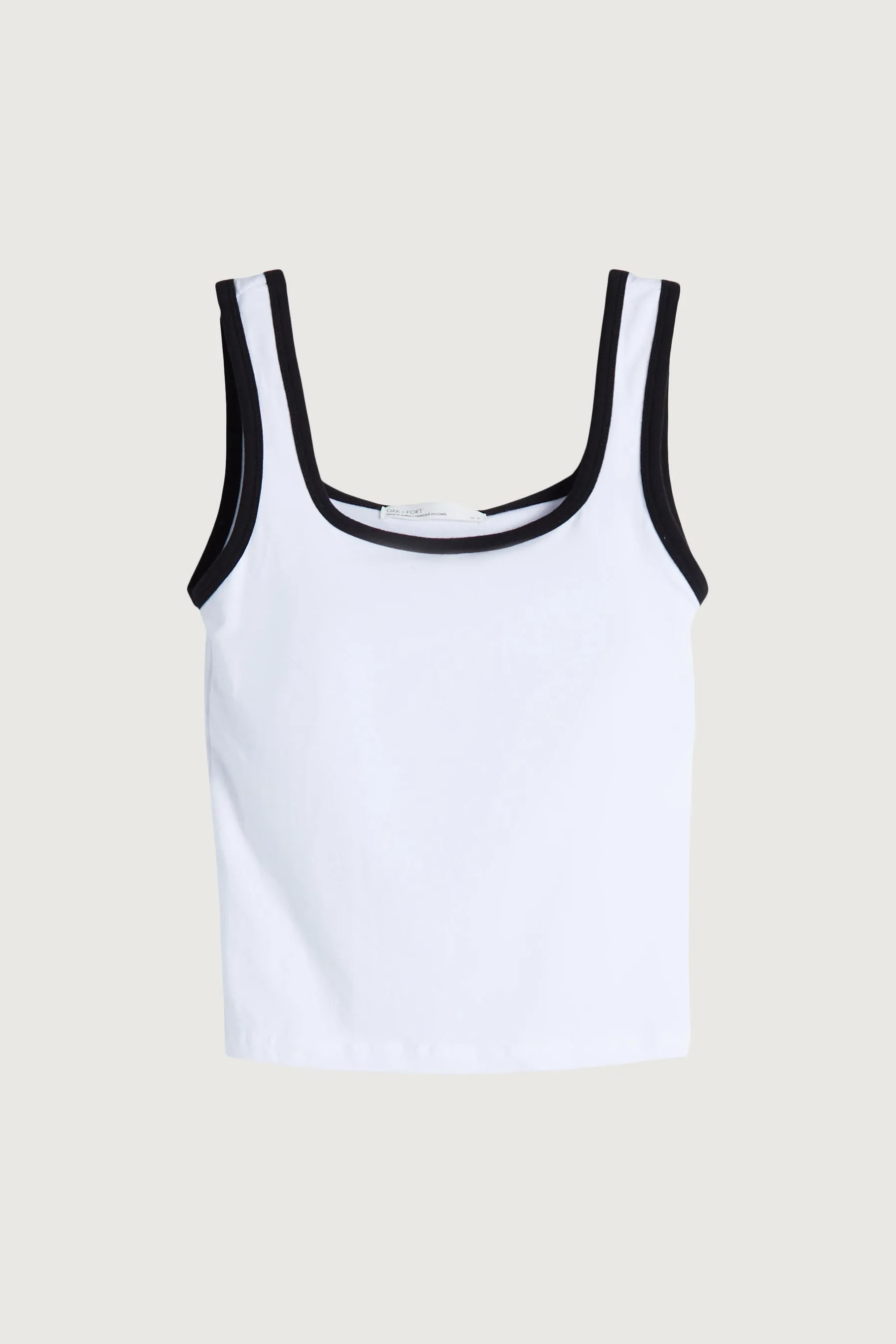 CONTRAST TRIM CROPPED TANK sold by OAK AND FORT product image thumbnail 3