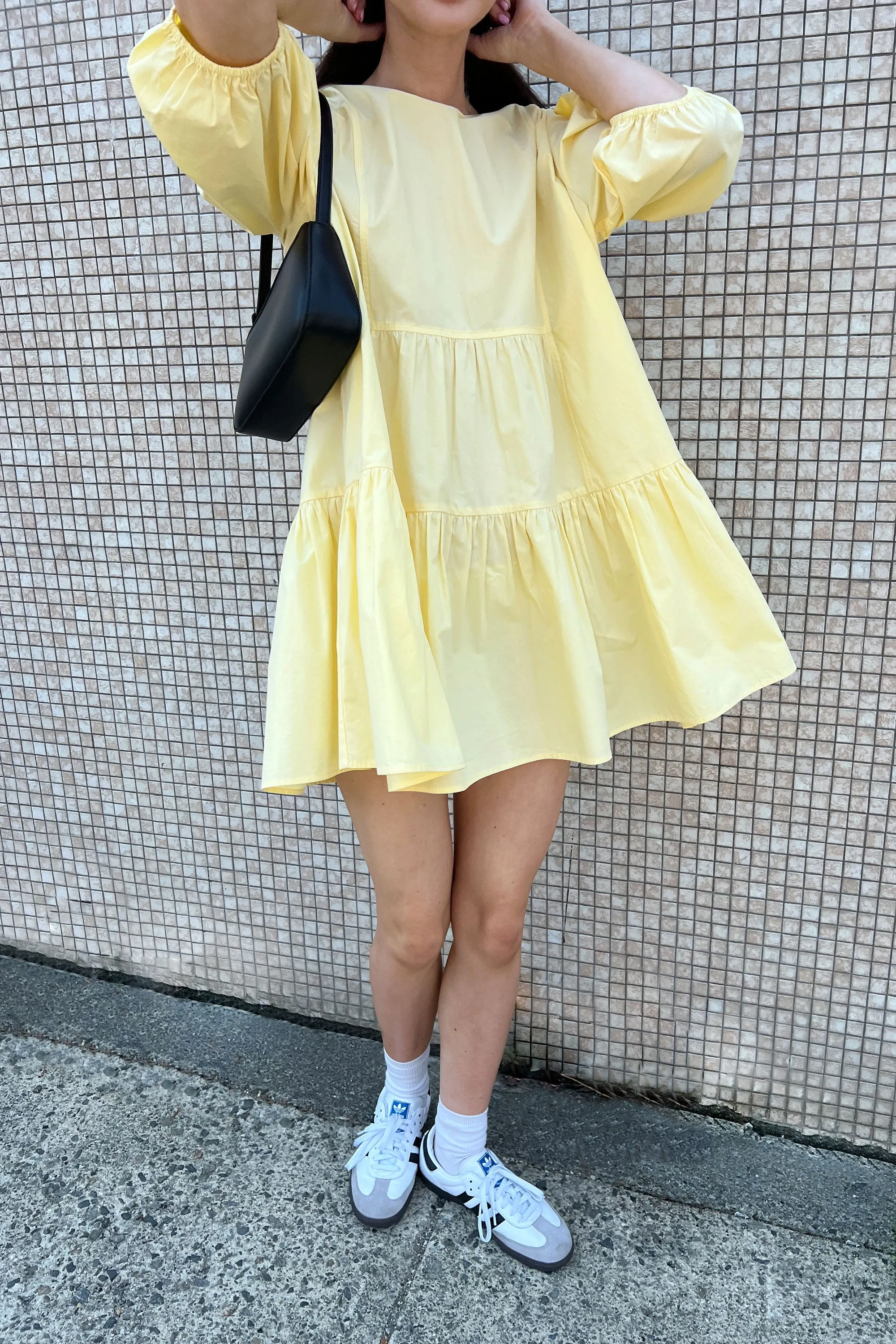 COTTON POPLIN TIERED MINI DRESS sold by OAK AND FORT product image thumbnail 2