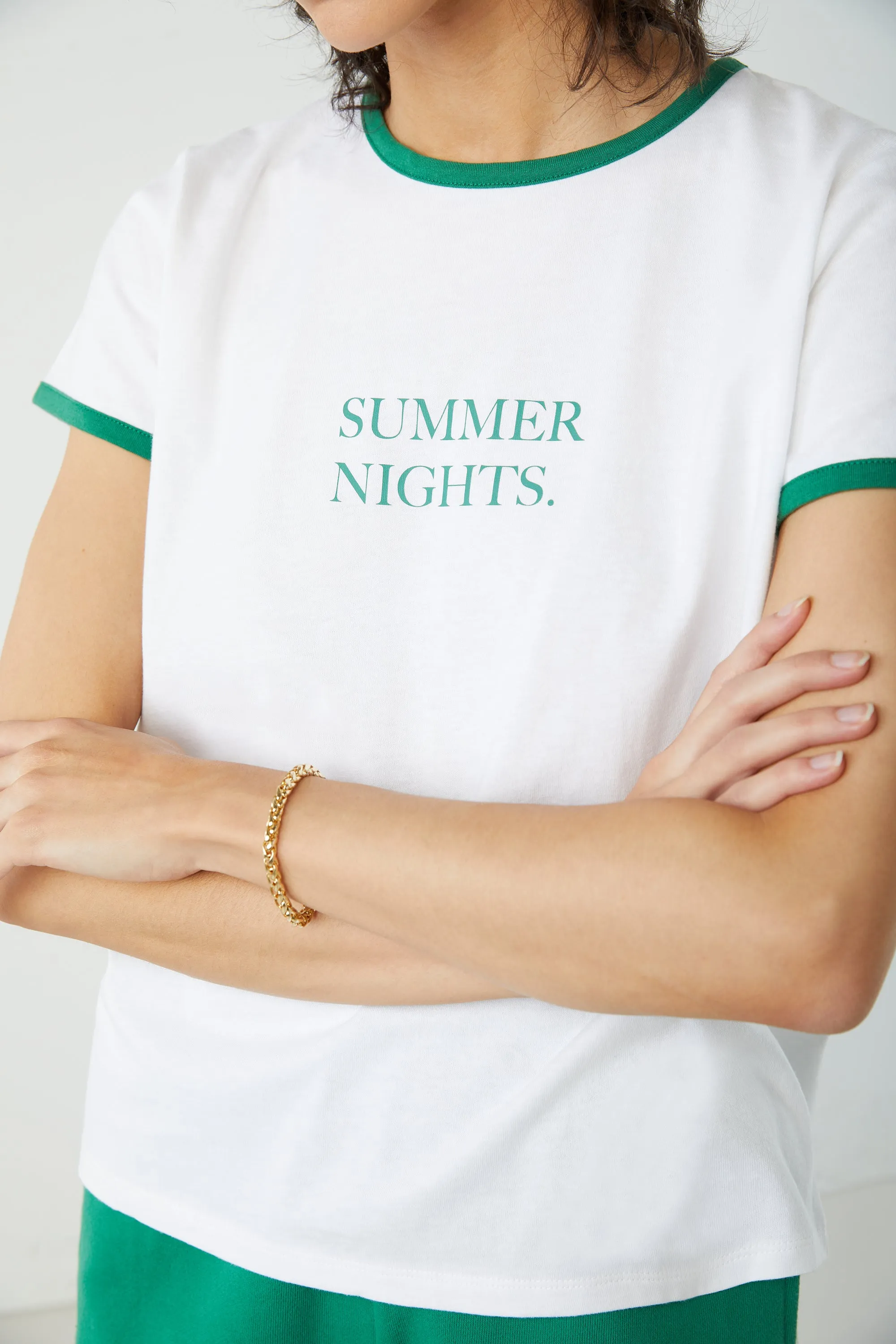 CONTRAST TRIM TEE sold by OAK AND FORT product image thumbnail 2