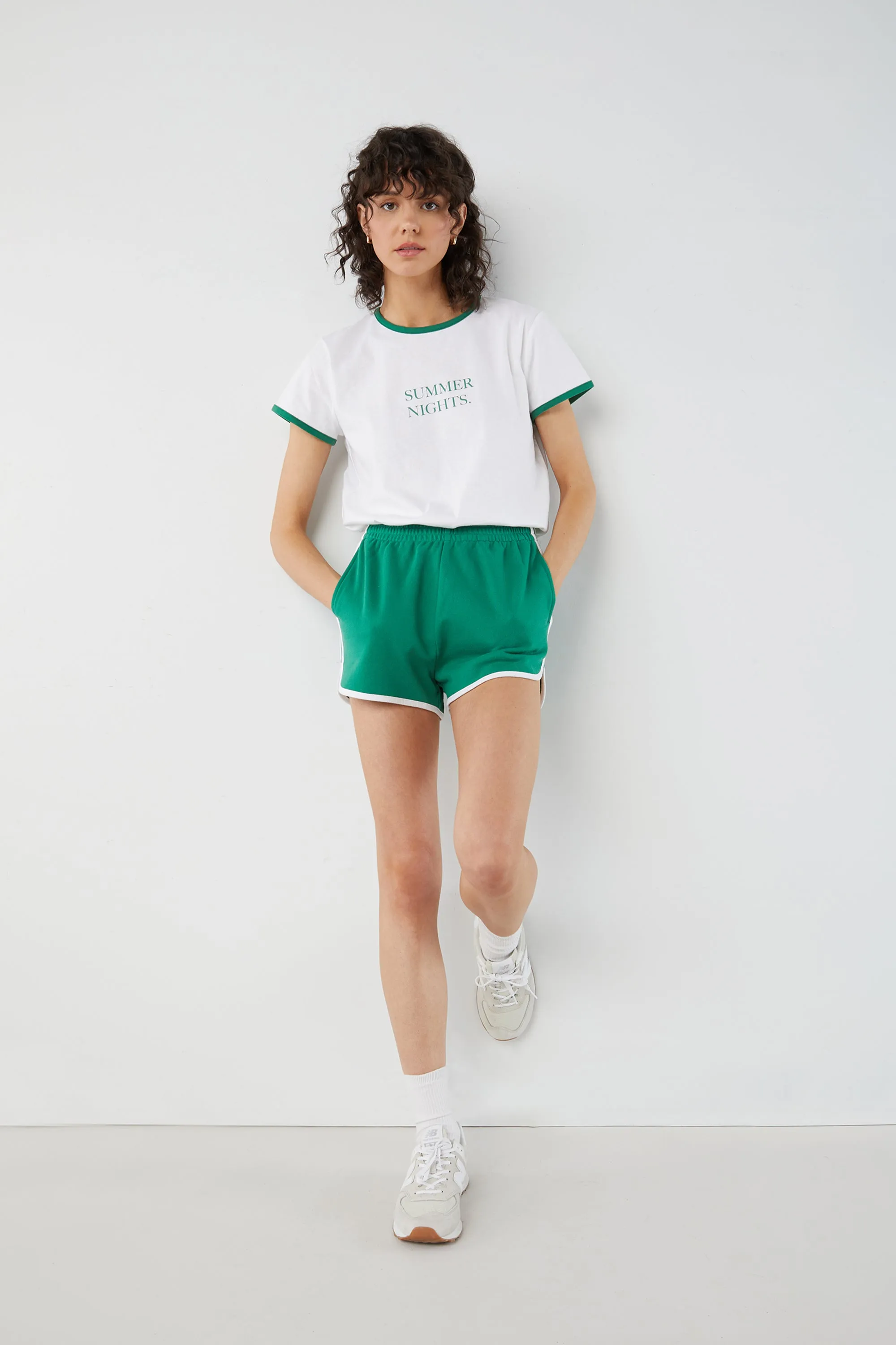 CONTRAST TRIM TEE sold by OAK AND FORT