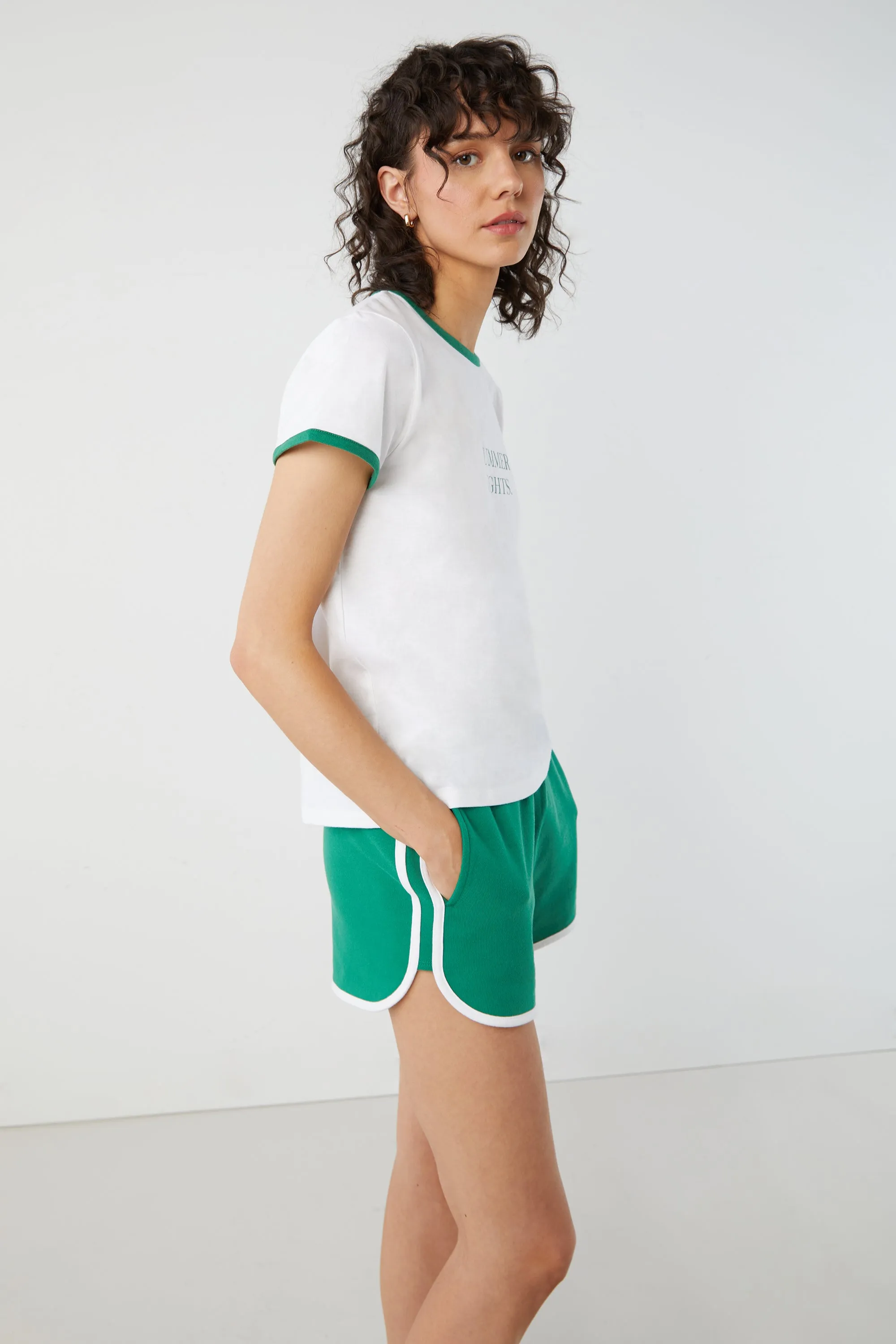 CONTRAST TRIM TEE sold by OAK AND FORT product image thumbnail 4