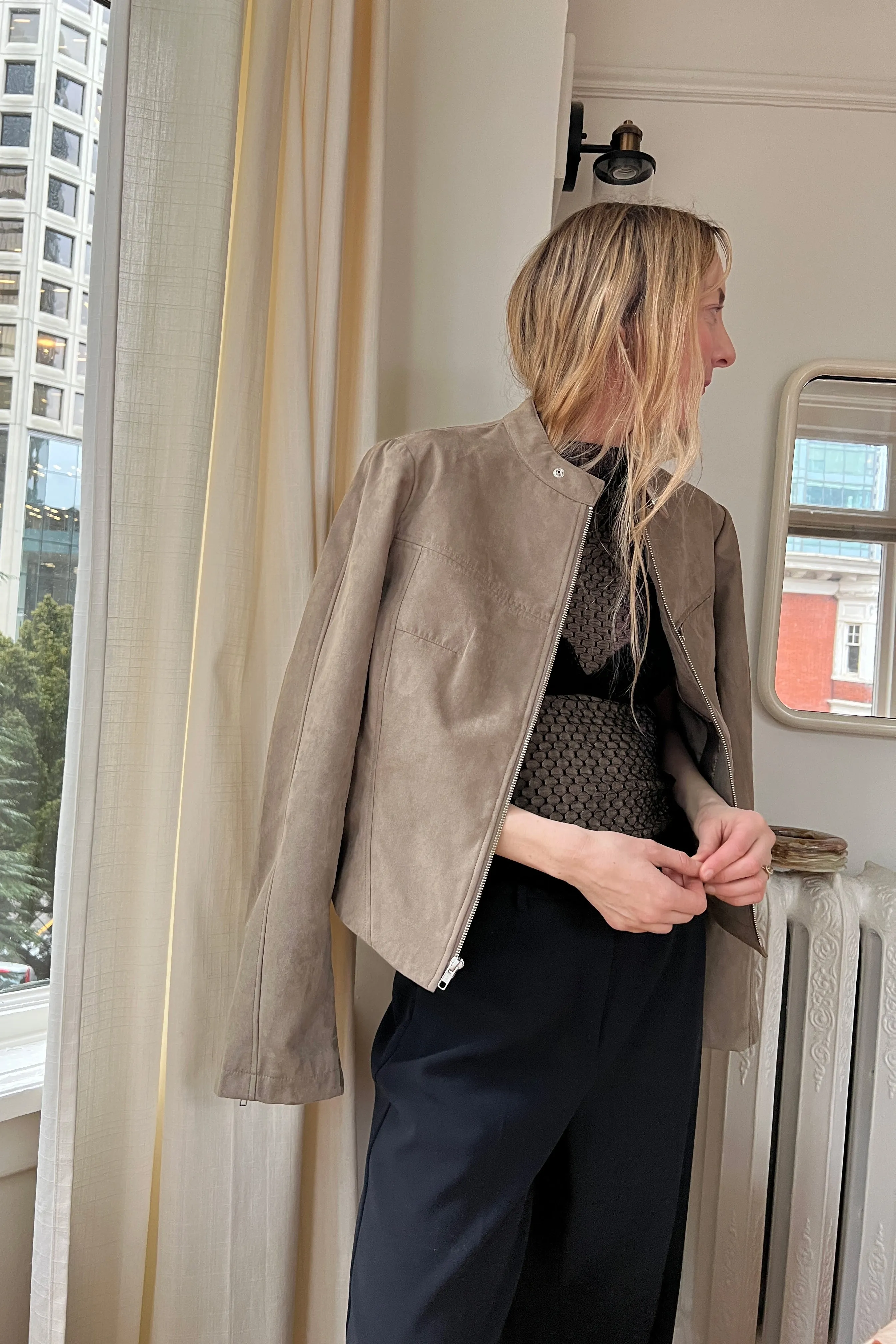 SLEEVELESS DOTTED MESH TOP sold by OAK AND FORT product image thumbnail 5