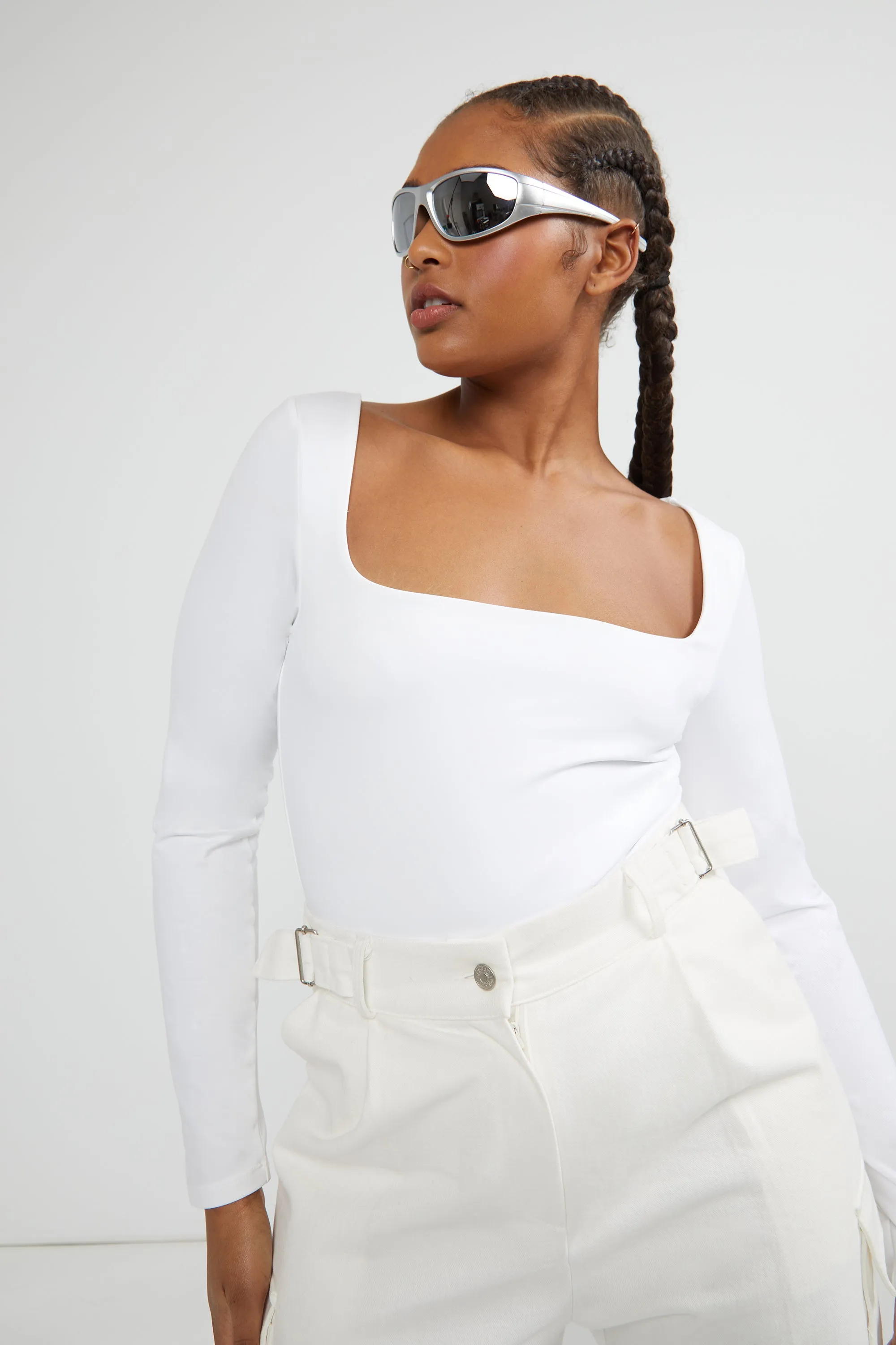 SQUARE NECK BODYSUIT sold by OAK AND FORT product image thumbnail 3