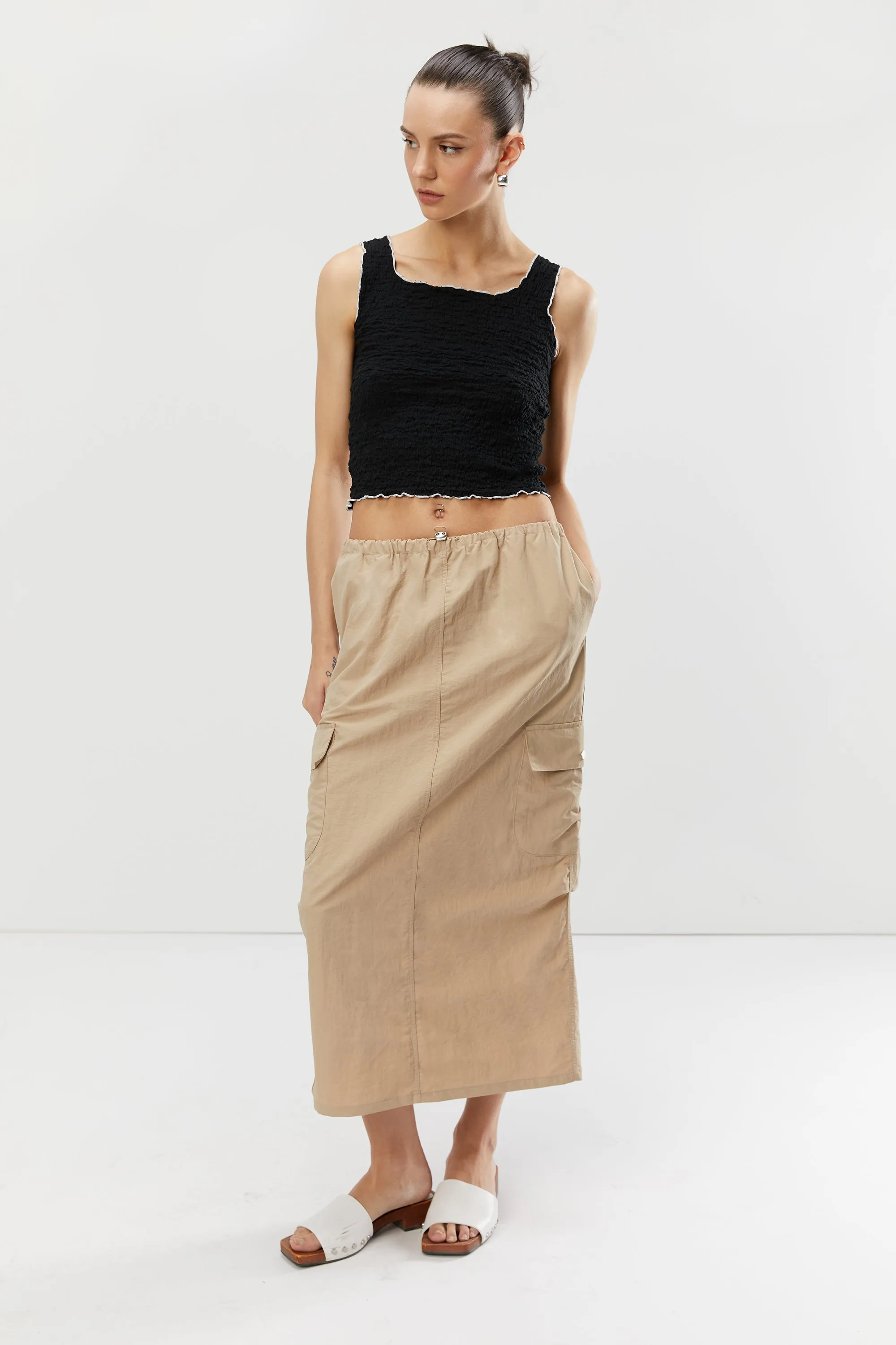 CONTRAST TRIM TANK sold by OAK AND FORT product image thumbnail 3