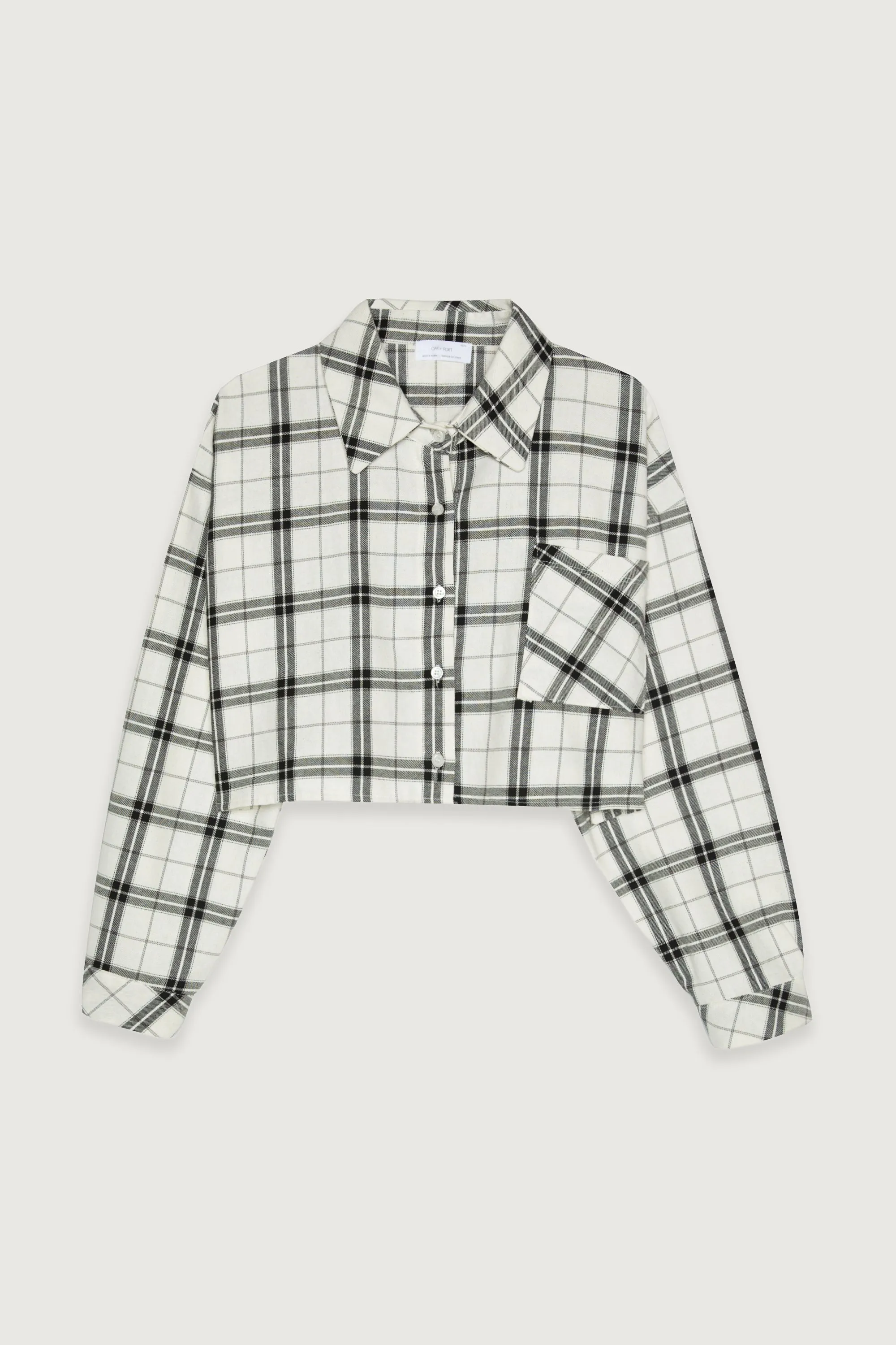 CROPPED PLAID SHIRT sold by OAK AND FORT product image thumbnail 5
