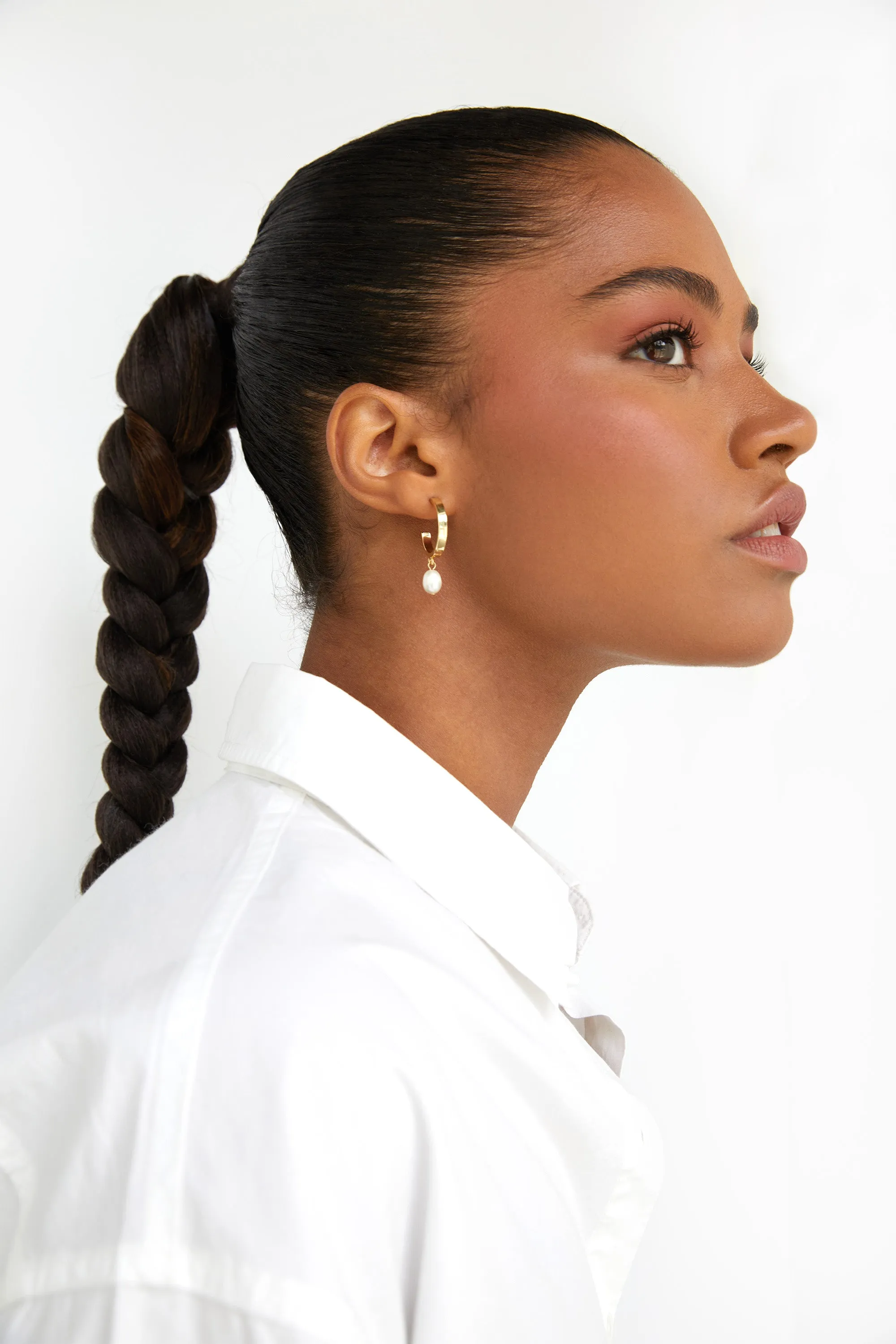 HOOP WITH PEARL sold by OAK AND FORT