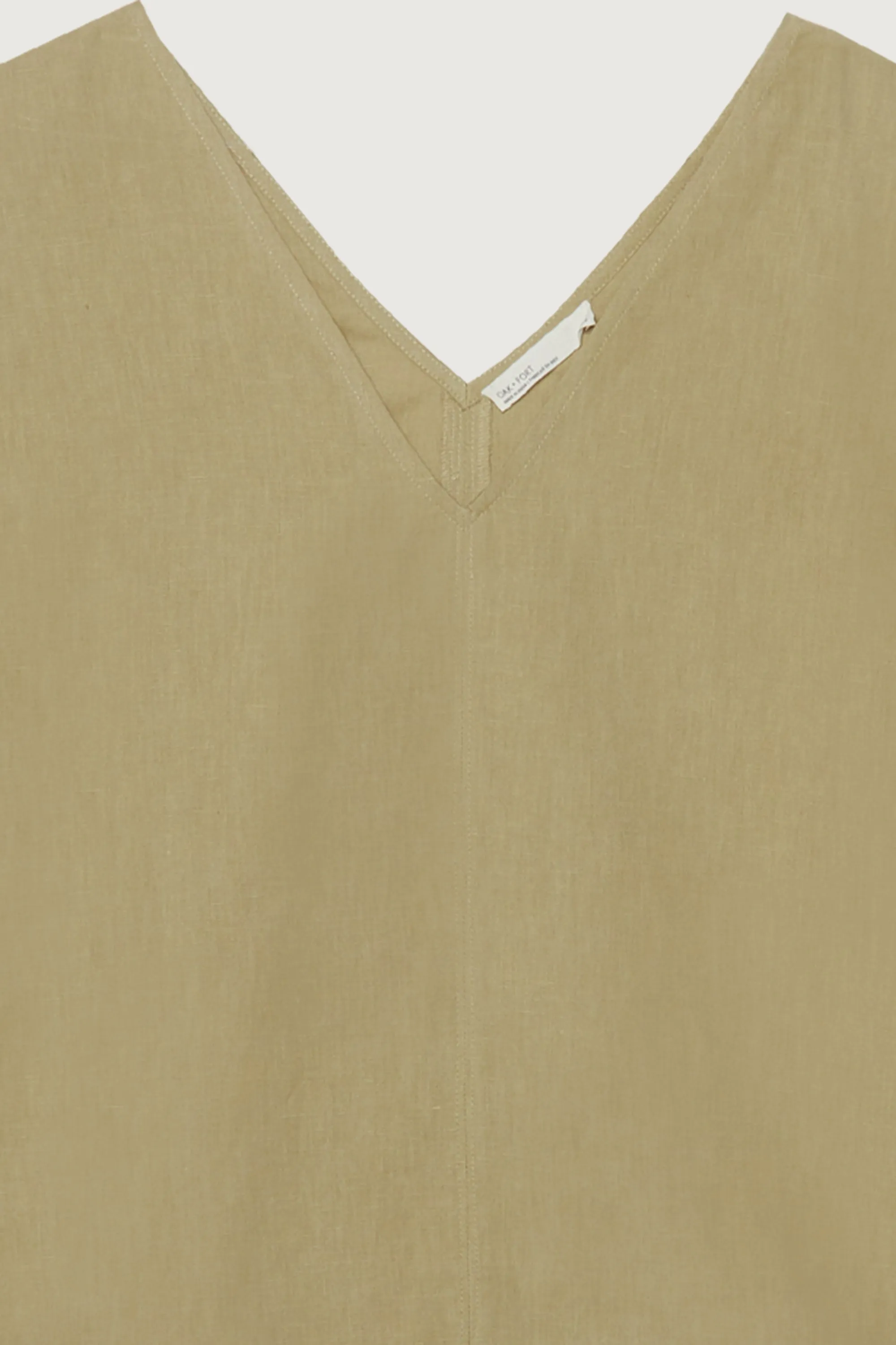 LINEN BLEND V-NECK BLOUSE sold by OAK AND FORT product image thumbnail 4