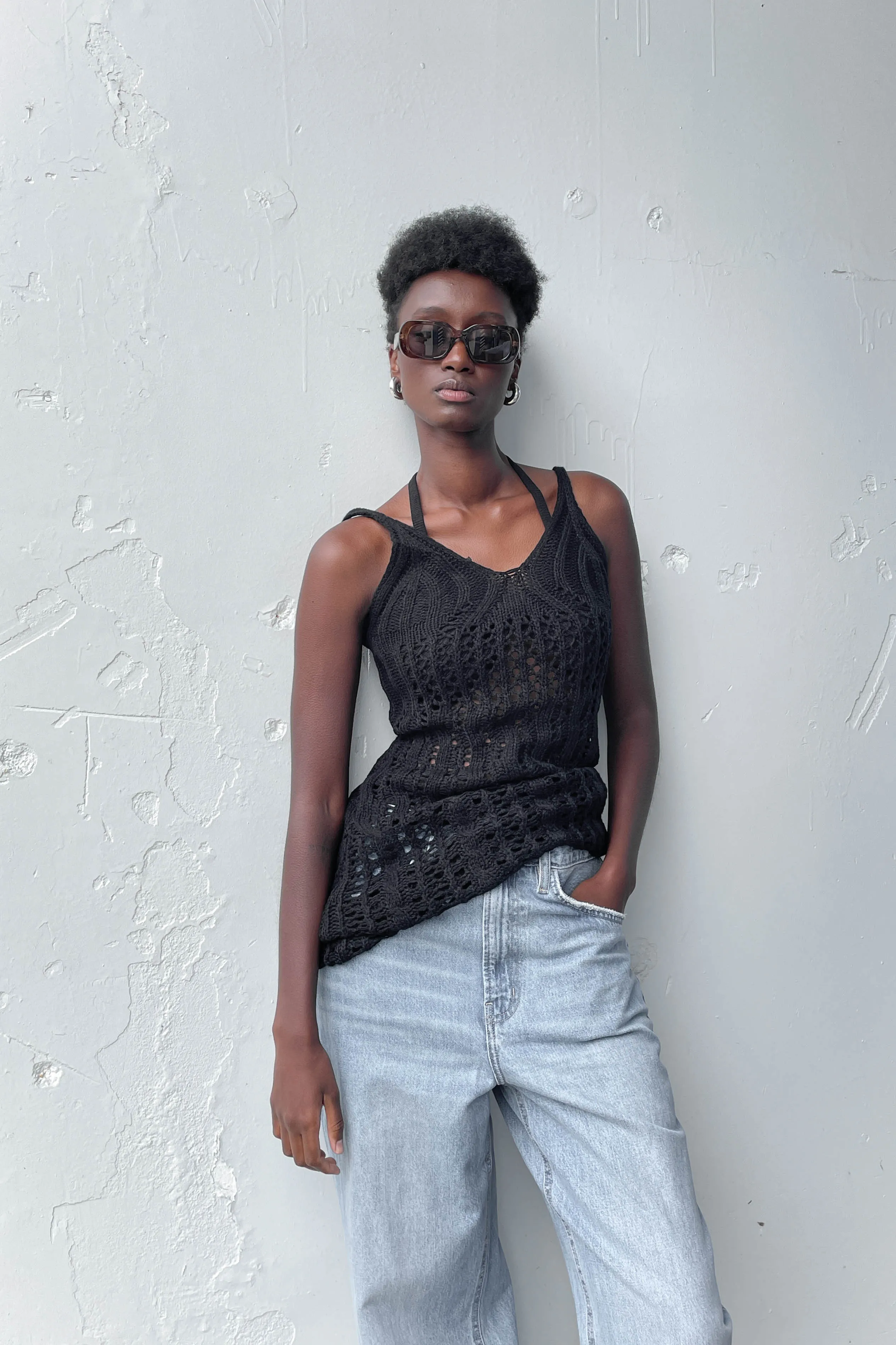 CROCHET MINI DRESS COVERUP sold by OAK AND FORT product image thumbnail 2