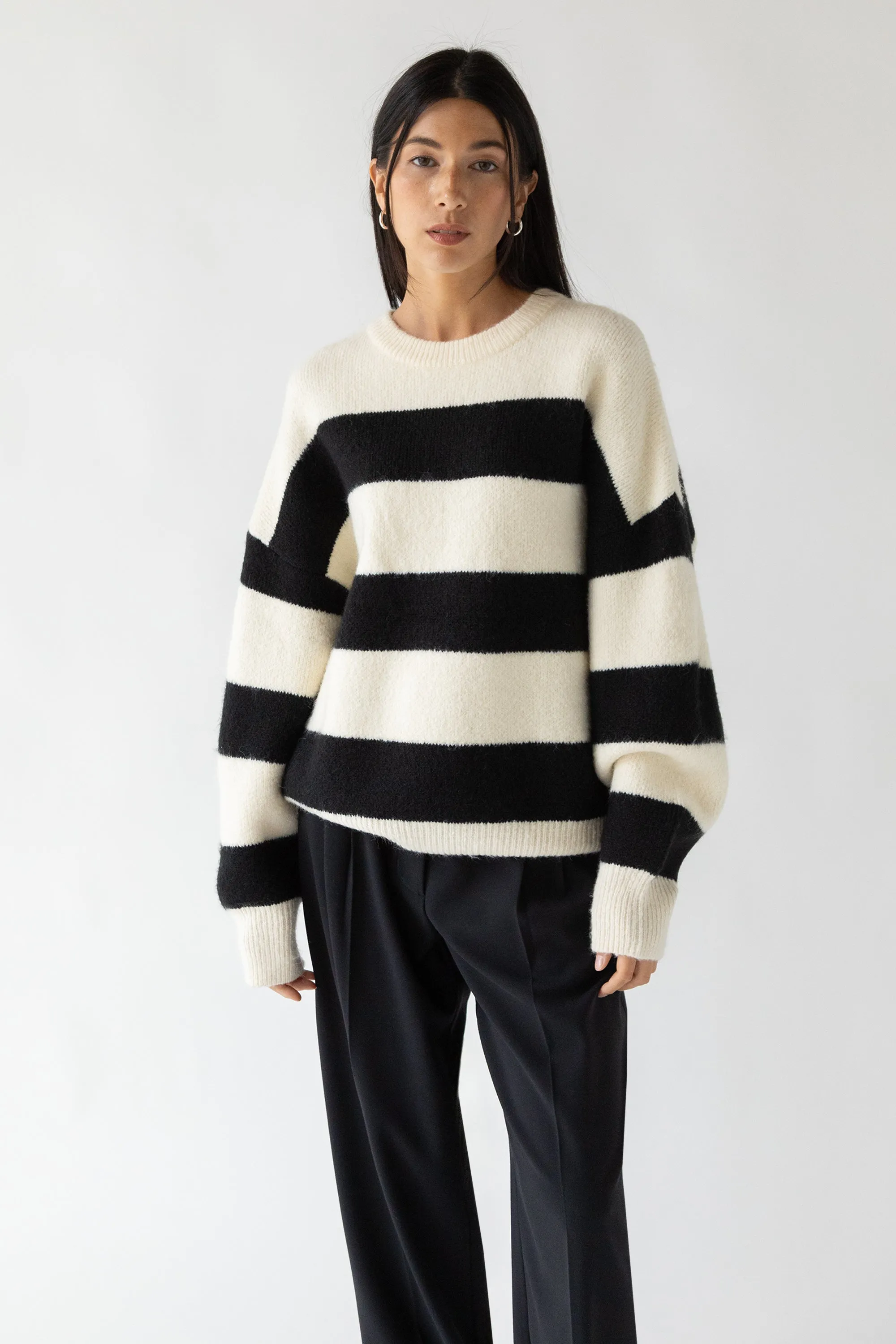 OVERSIZED STRIPED SWEATER sold by OAK AND FORT product image thumbnail 5