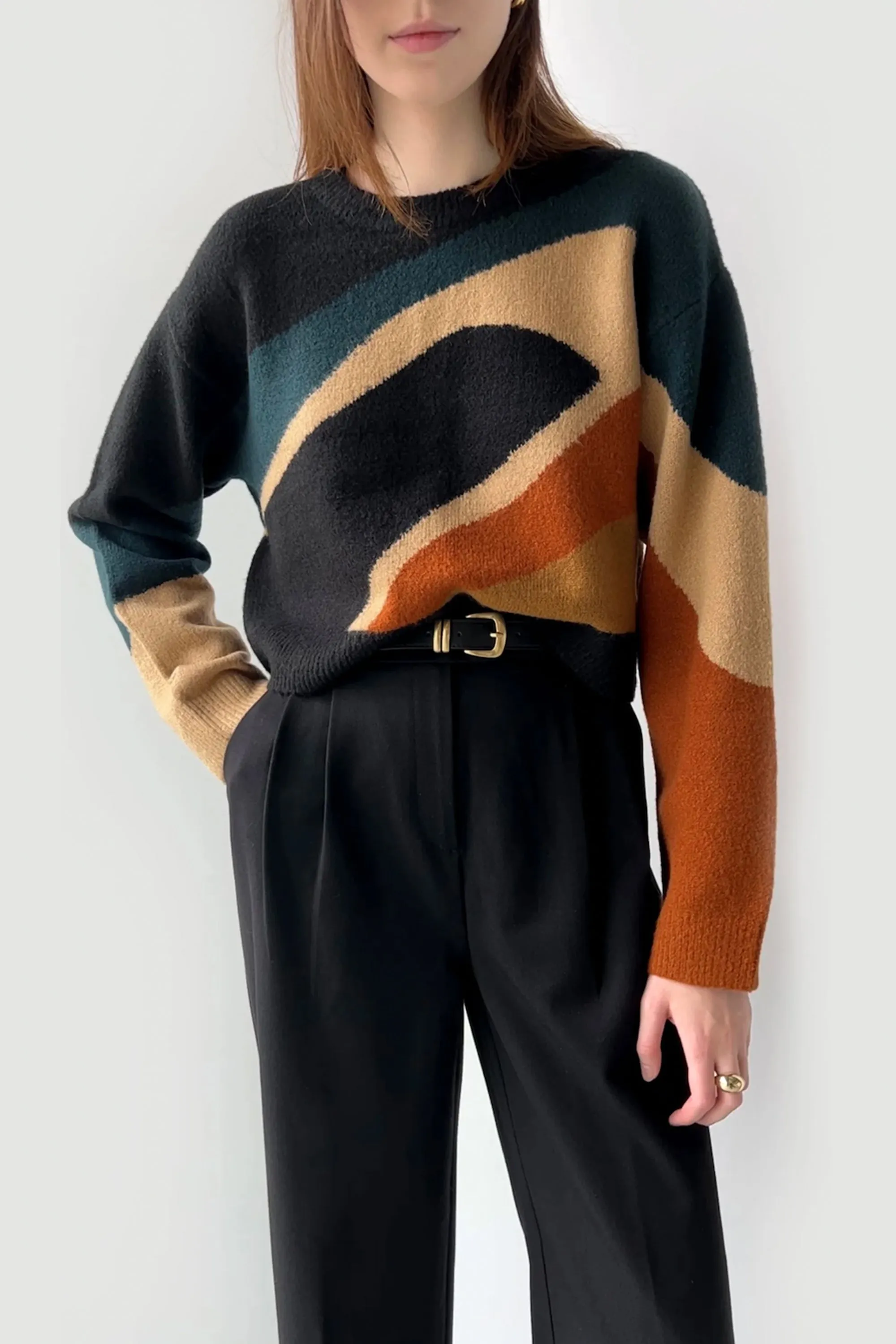 PATTERNED INTARSIA SWEATER sold by OAK AND FORT product image thumbnail 2