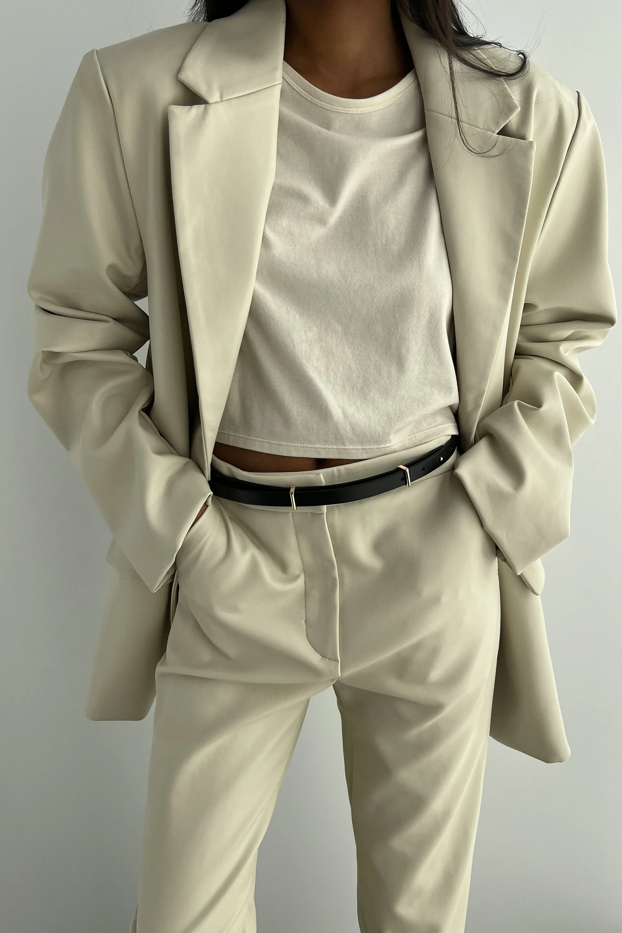 VEGAN LEATHER BLAZER sold by OAK AND FORT product image thumbnail 2