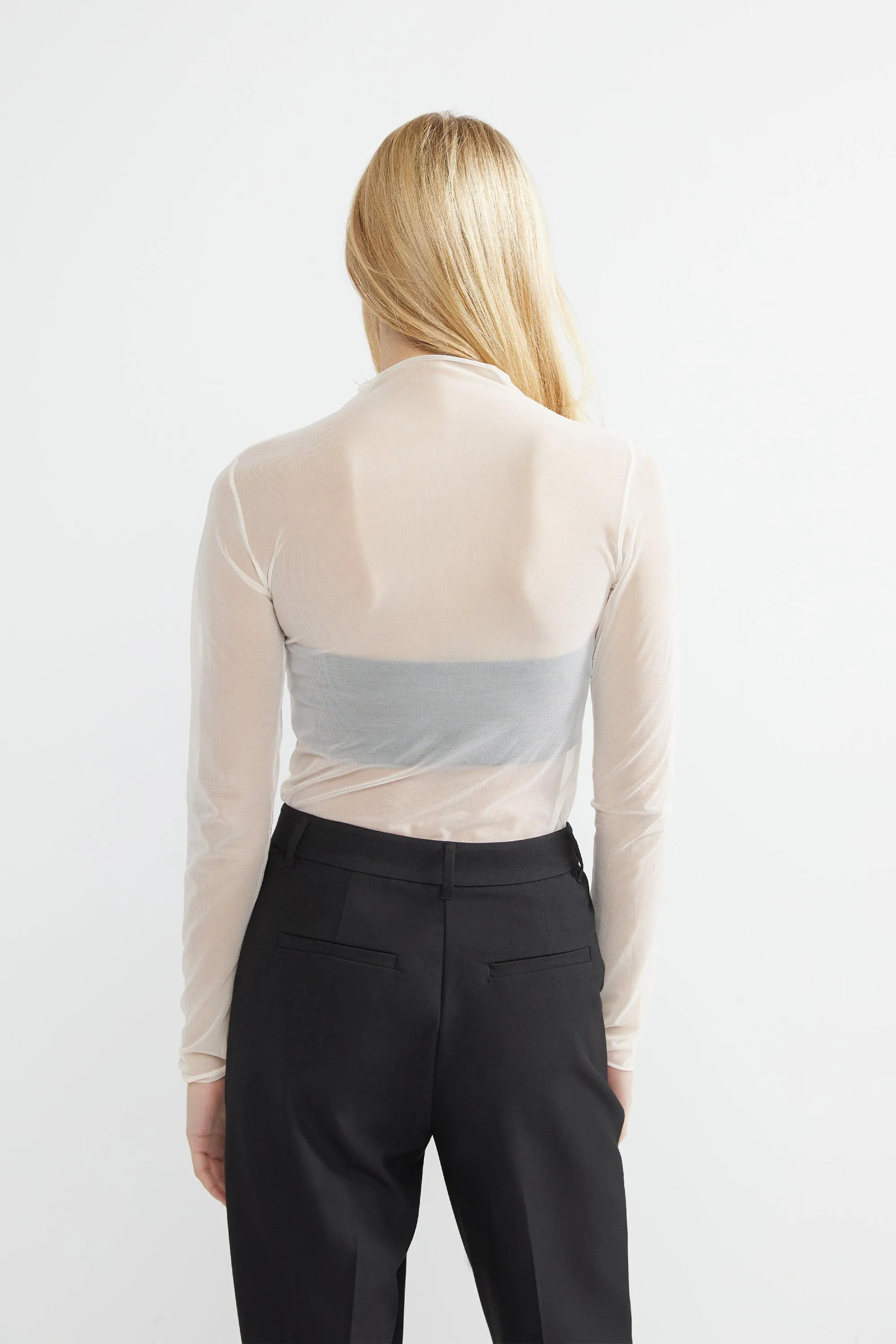 SHEER MOCKNECK TOP sold by OAK AND FORT product image thumbnail 3