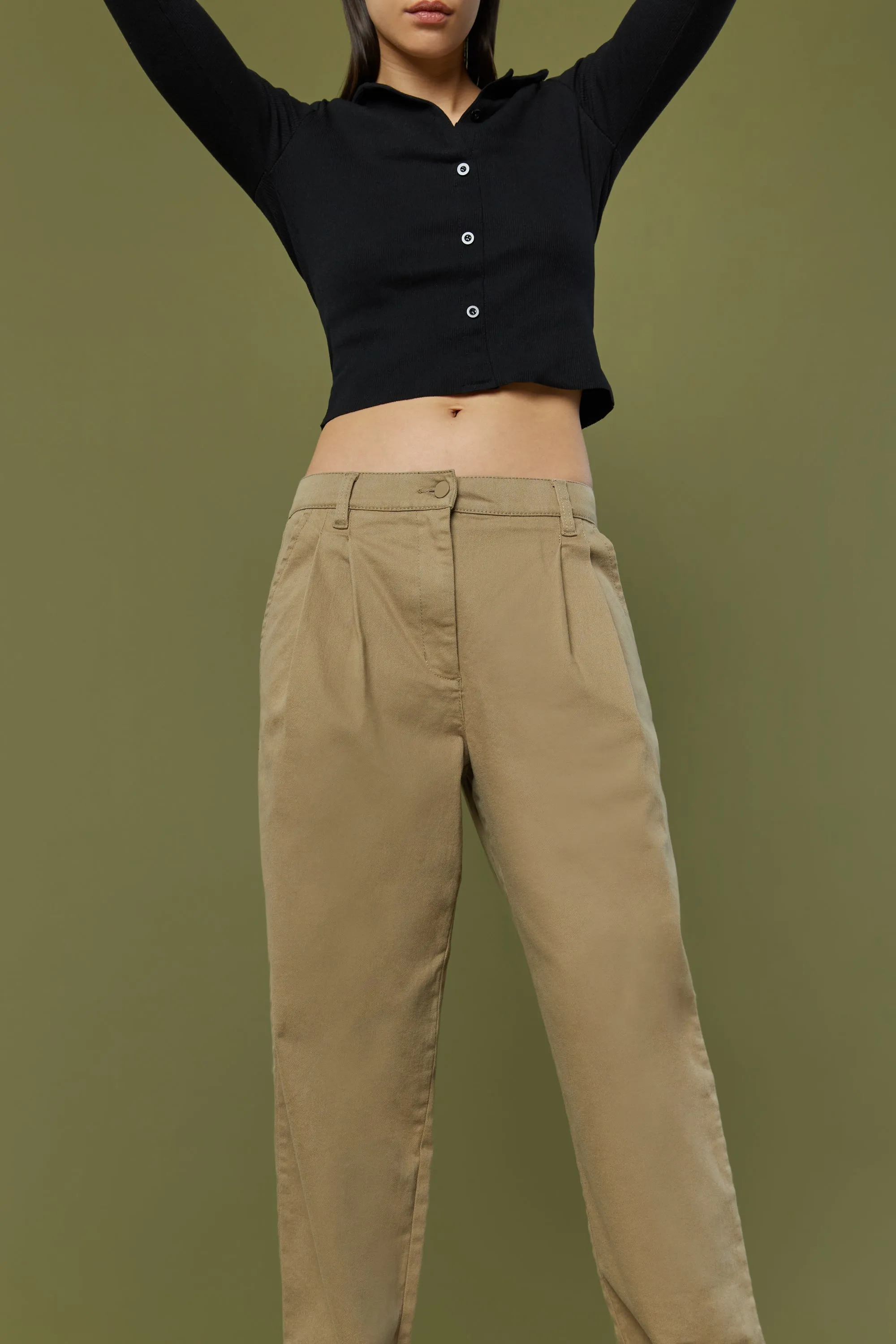 COLLARED BUTTON FRONT TOP sold by OAK AND FORT product image thumbnail 4