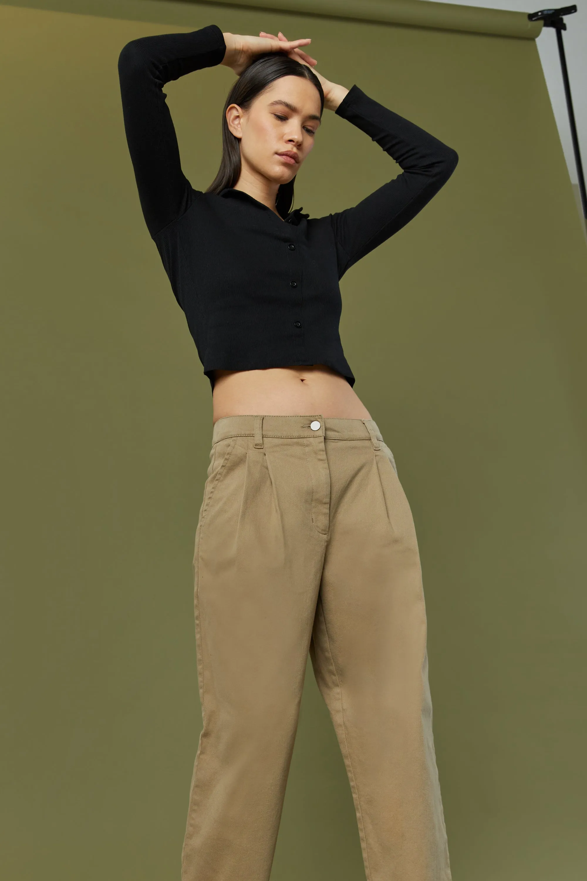 COLLARED BUTTON FRONT TOP sold by OAK AND FORT product image thumbnail 2