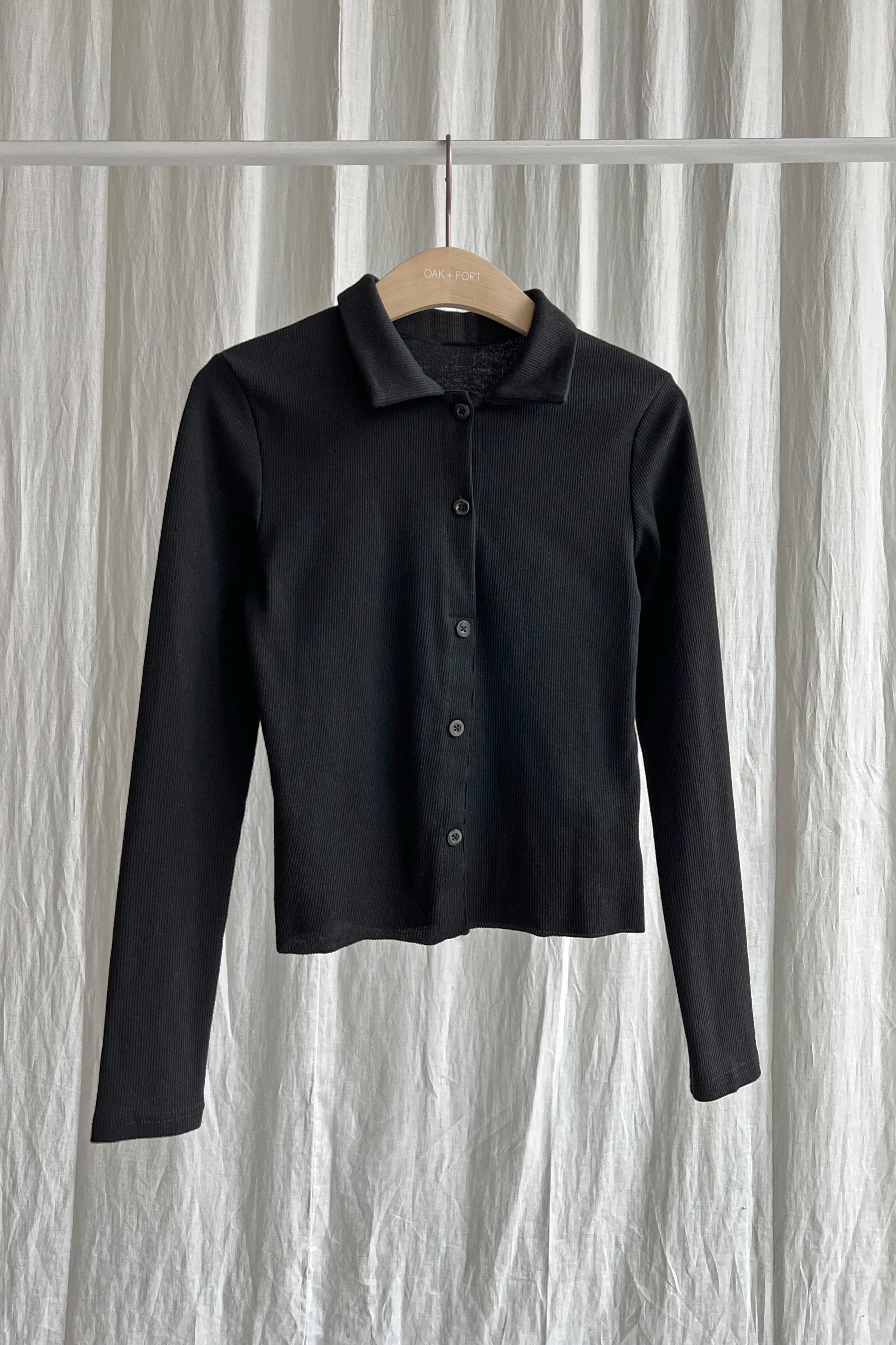 COLLARED BUTTON FRONT TOP sold by OAK AND FORT product image thumbnail 5